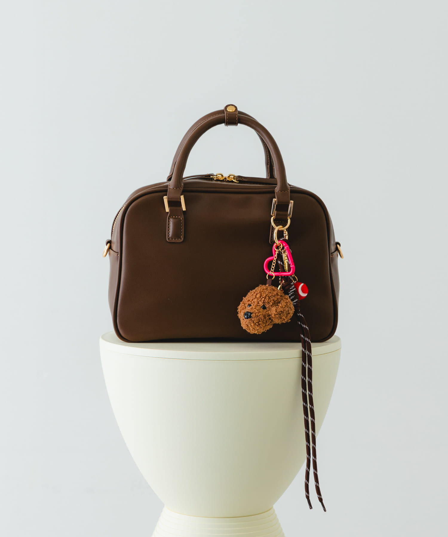 チャームセットボストンバッグ BROWN one