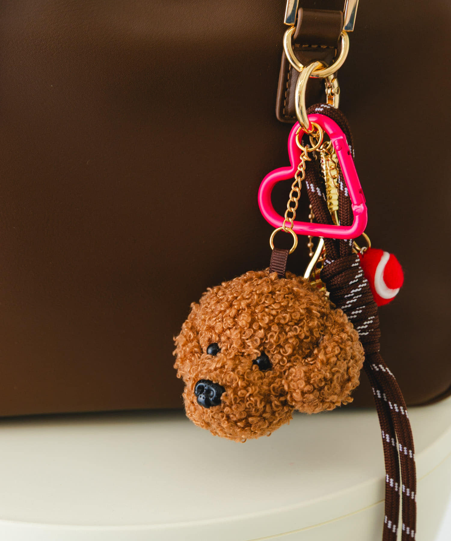 チャームセットボストンバッグ BROWN one