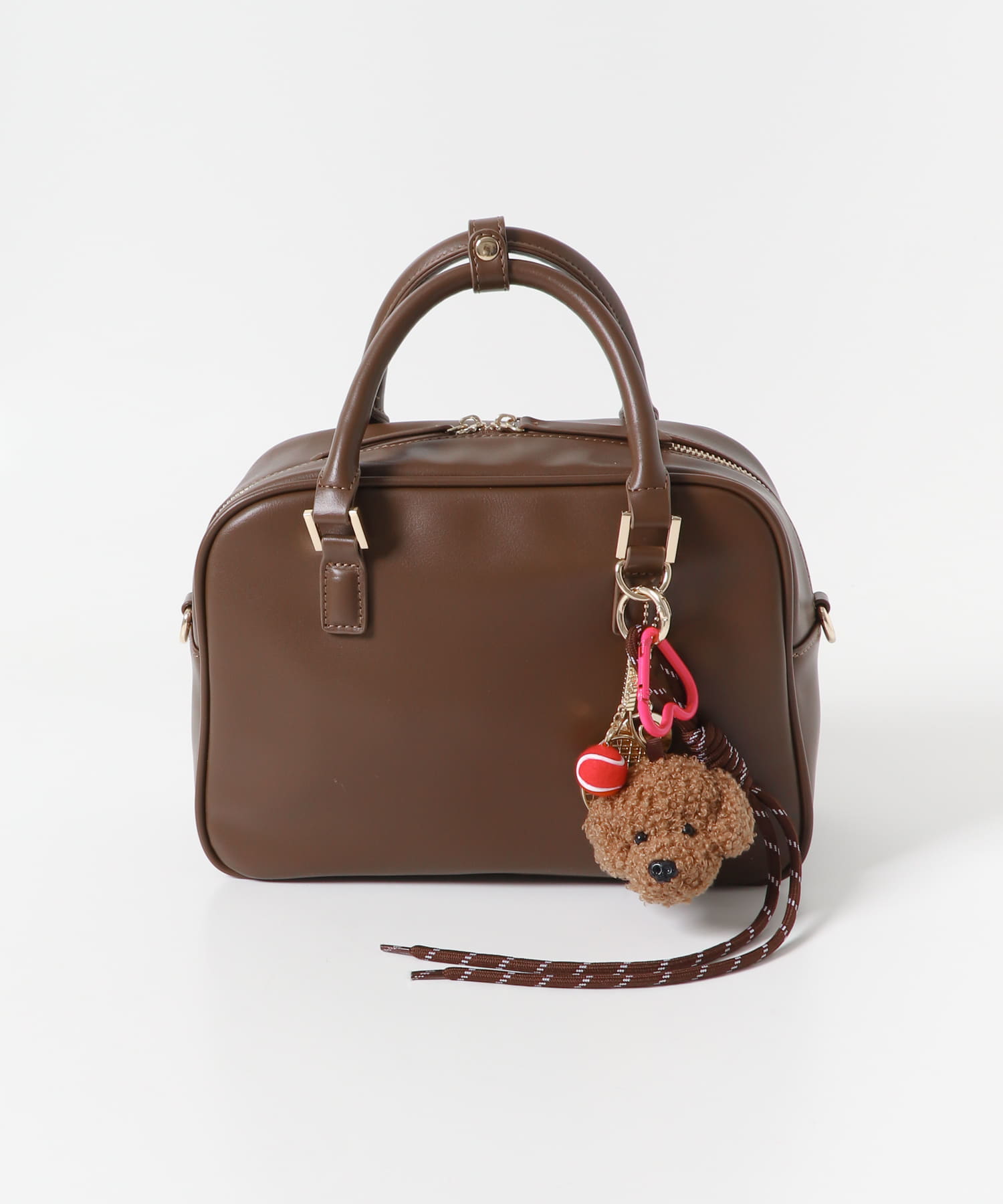 チャームセットボストンバッグ BROWN one