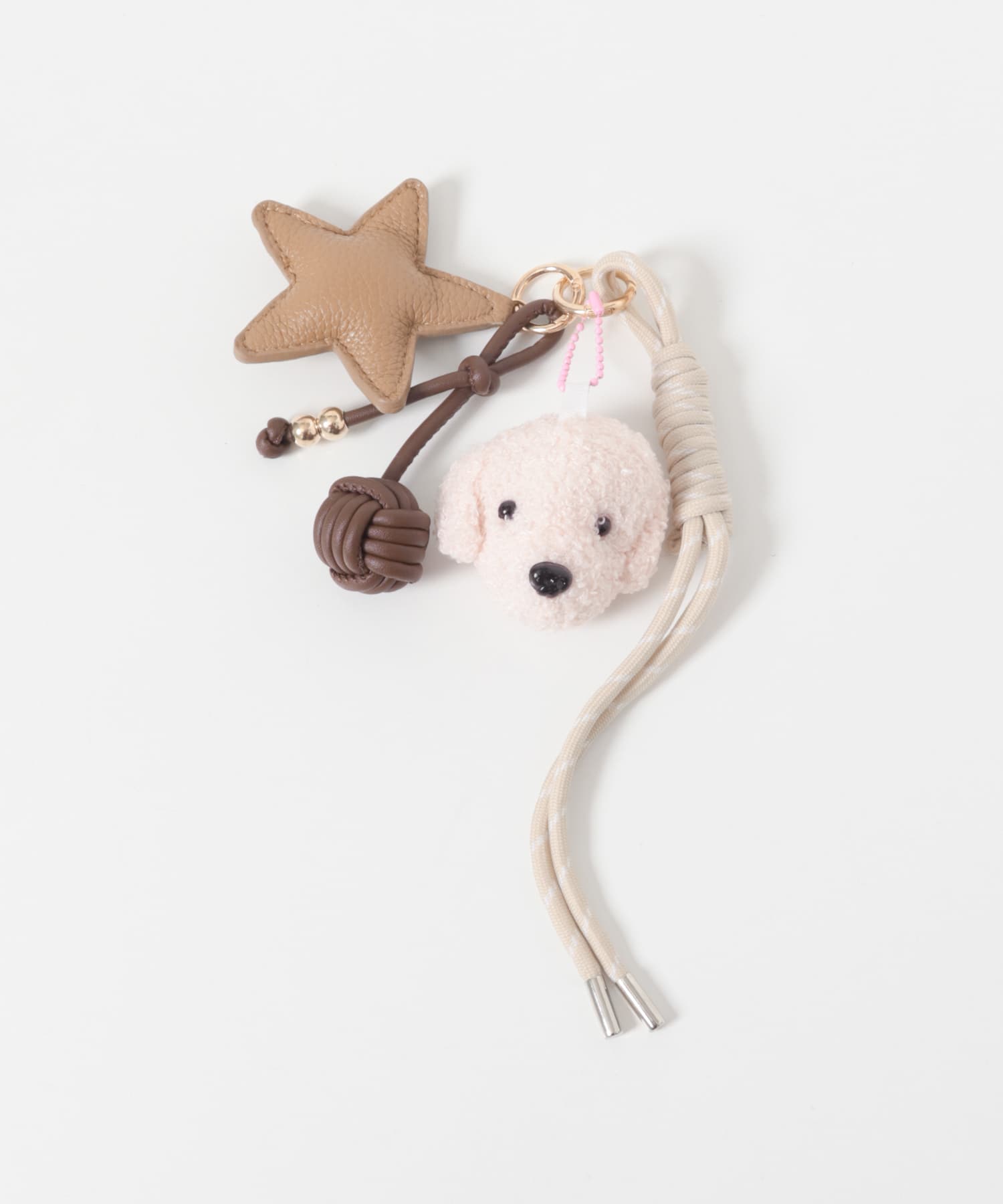 チャームセットボストンバッグ DARK BROWN one