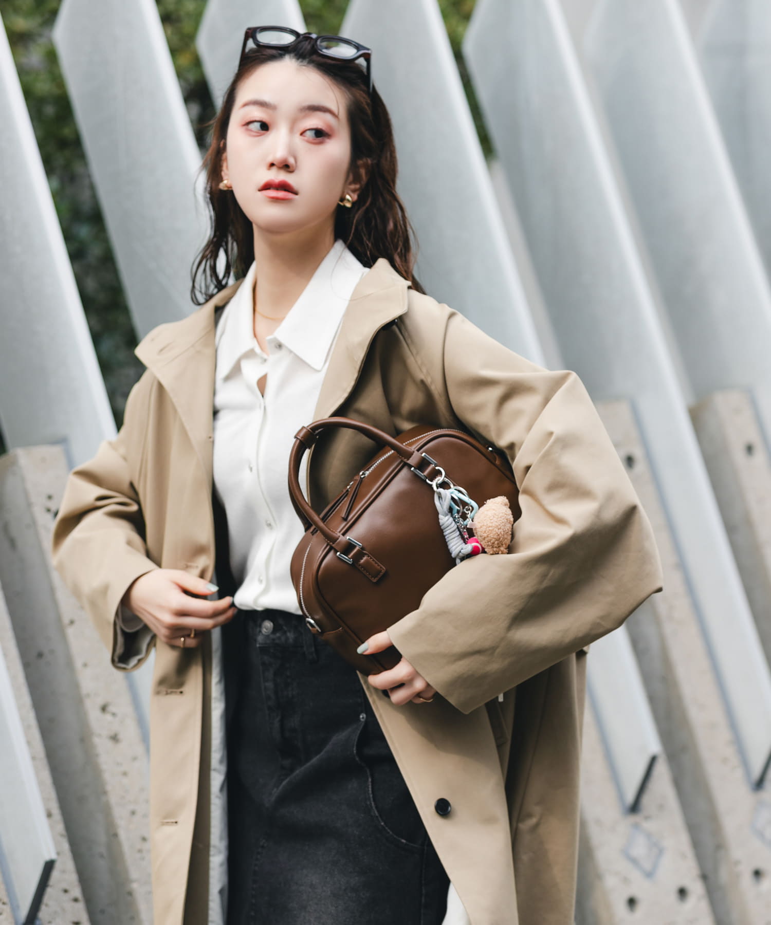 チャームセットボストンバッグ BROWN② one