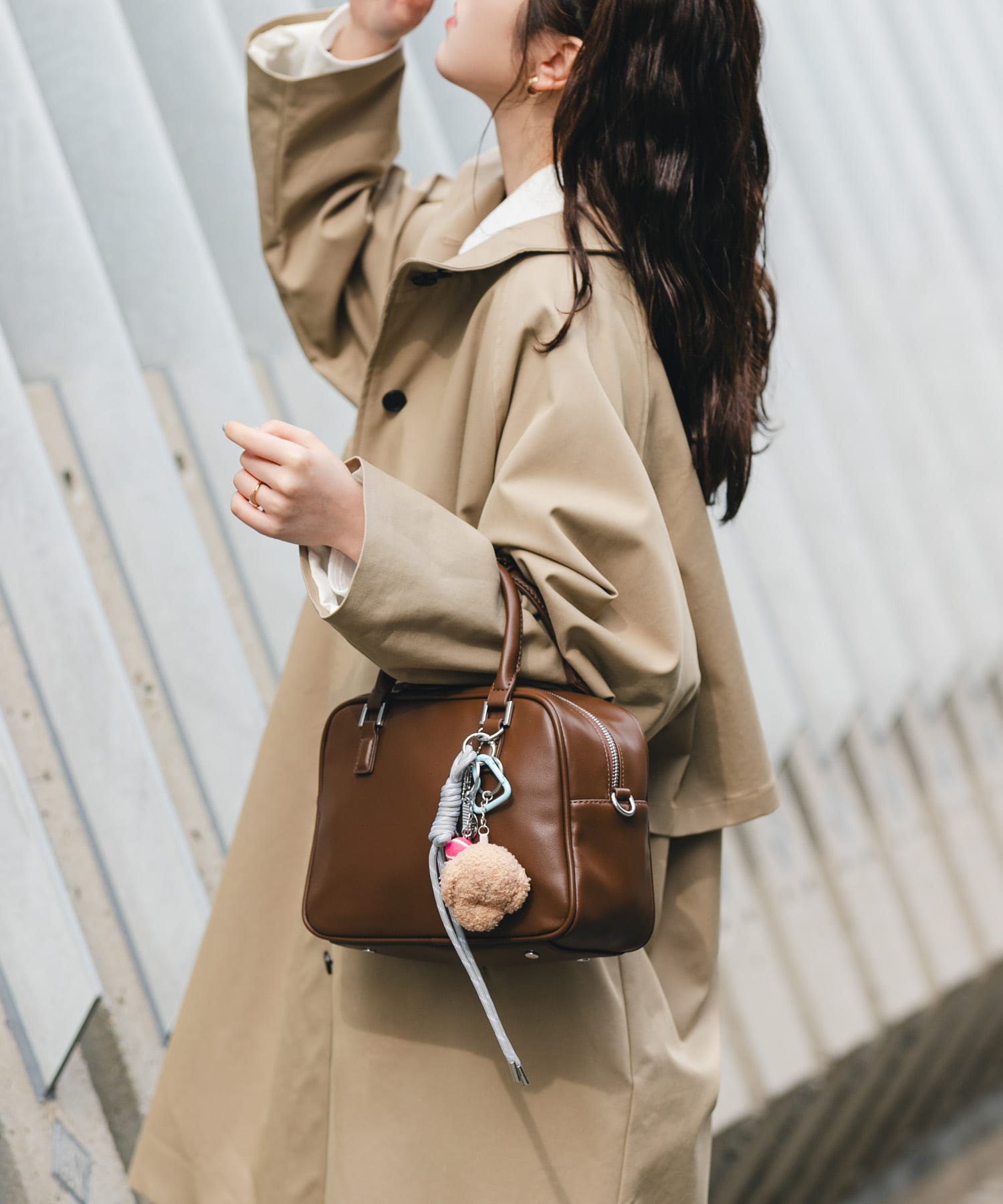 チャームセットボストンバッグ BROWN② one