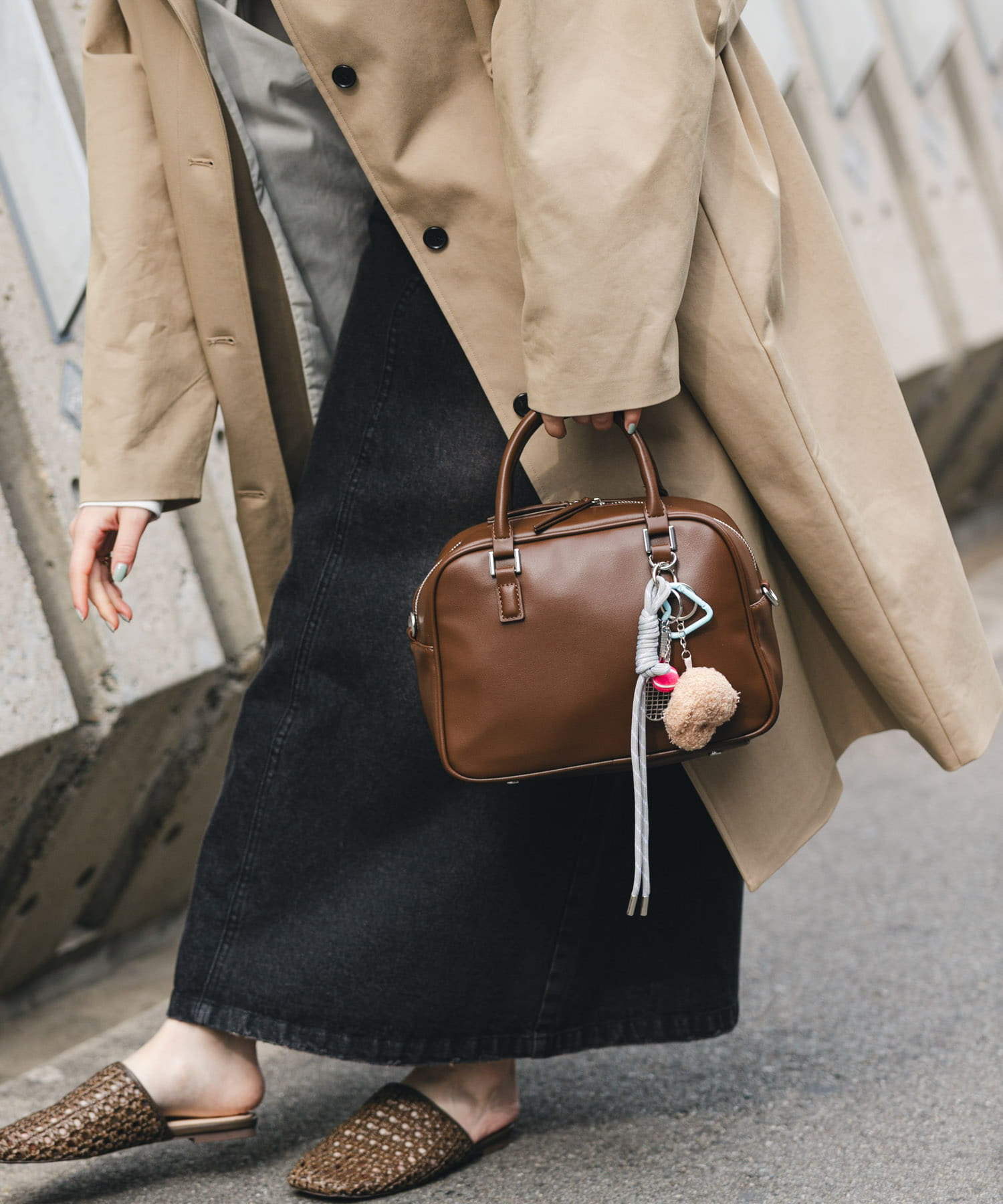 チャームセットボストンバッグ BROWN② one