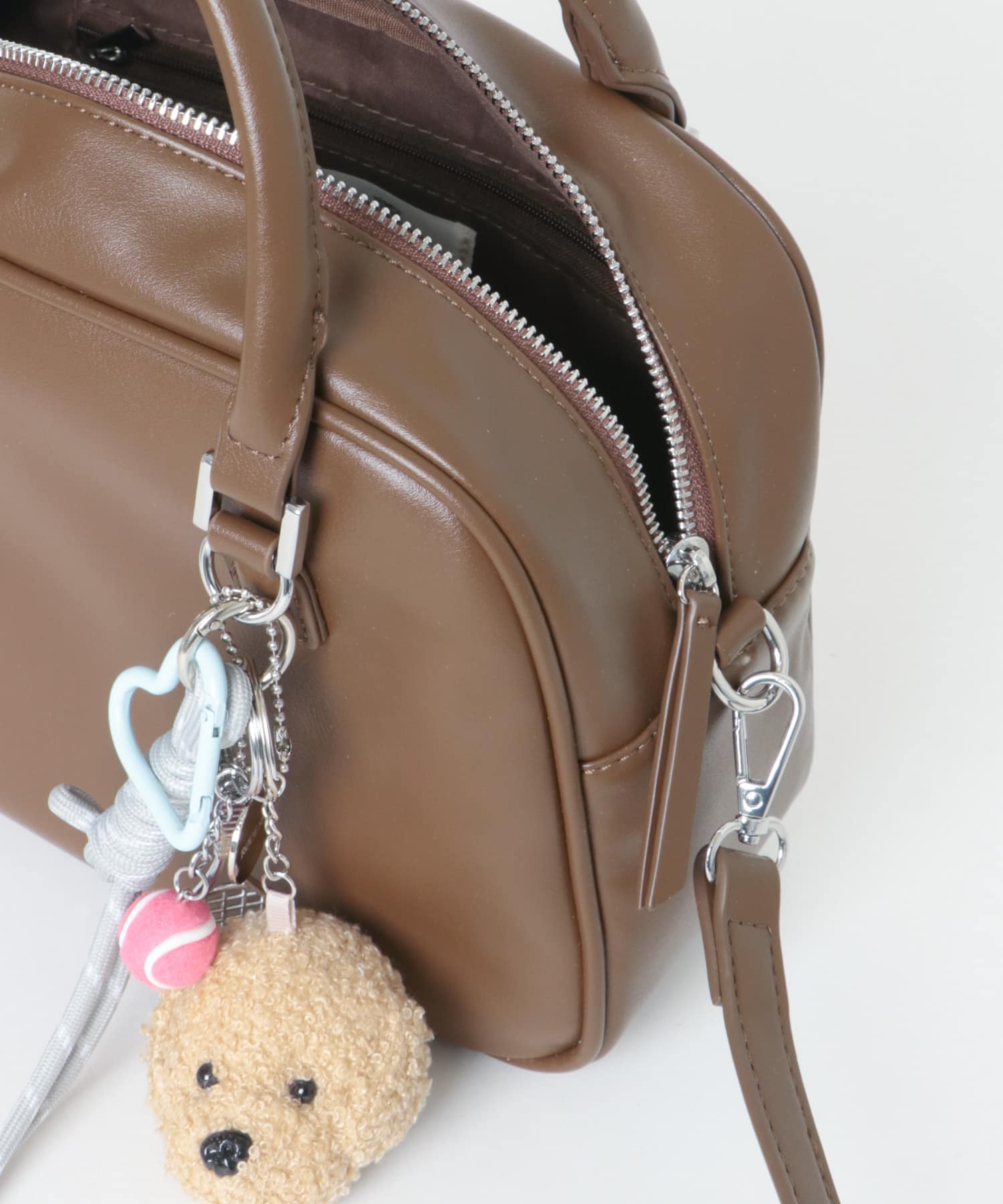 チャームセットボストンバッグ BROWN② one