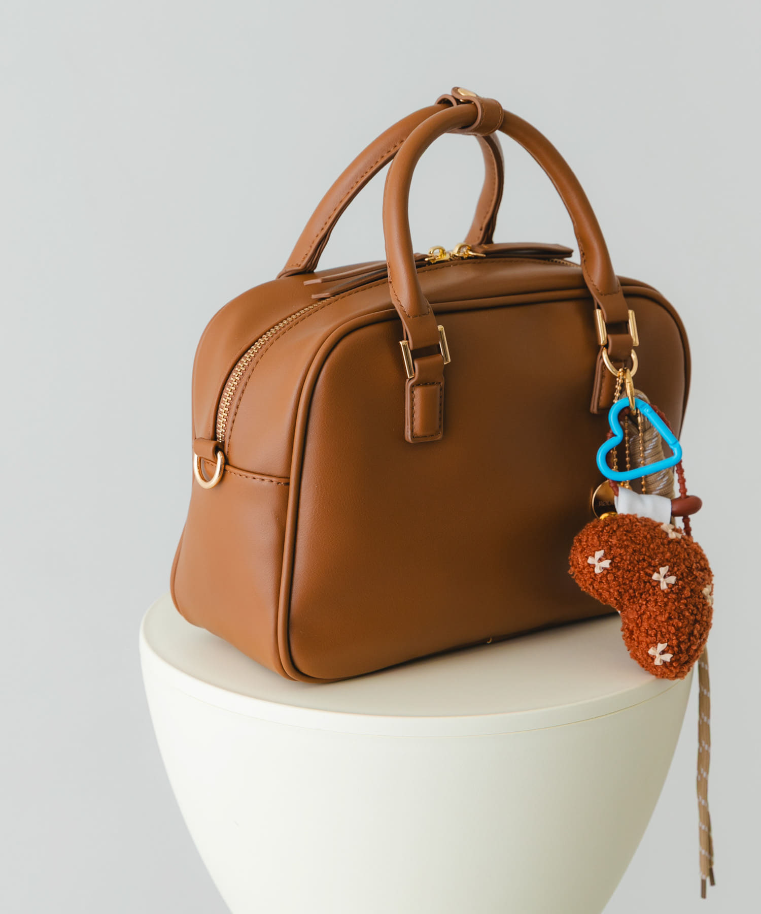 チャームセットボストンバッグ CAMEL one