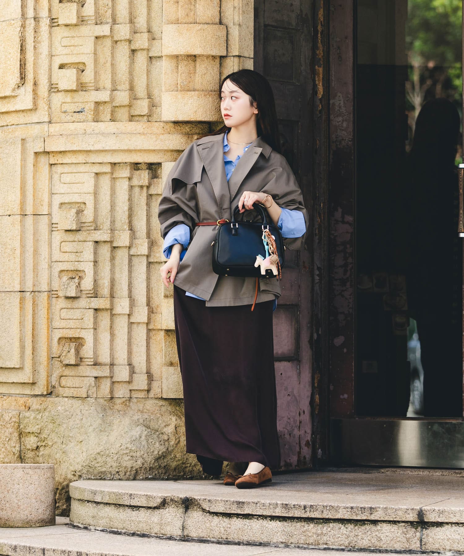 チャームセットボストンバッグ BLACK one