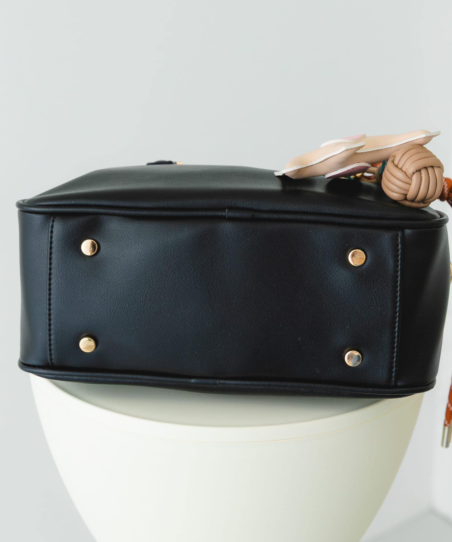 チャームセットボストンバッグ BLACK one