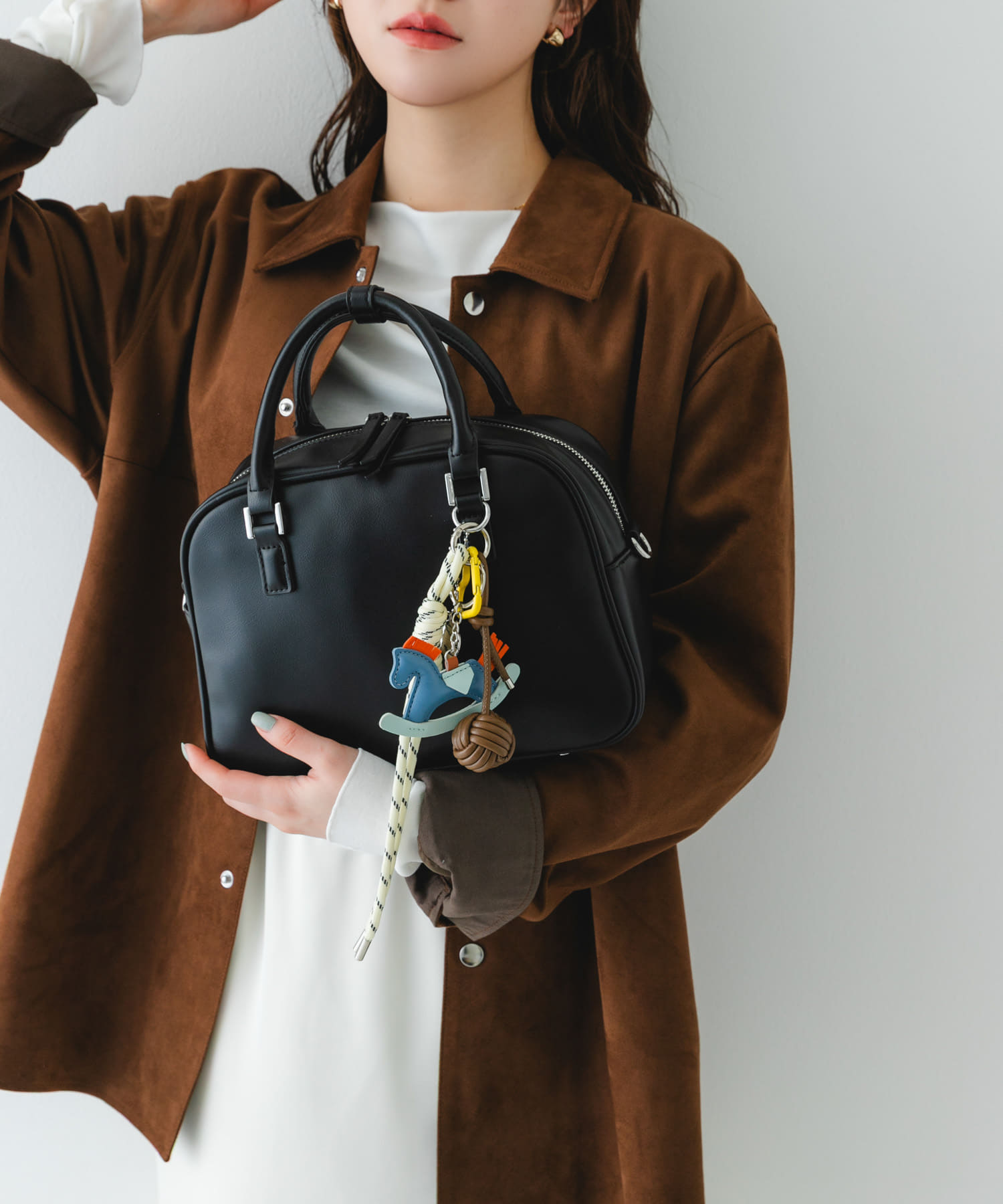 チャームセットボストンバッグ BLACK② one