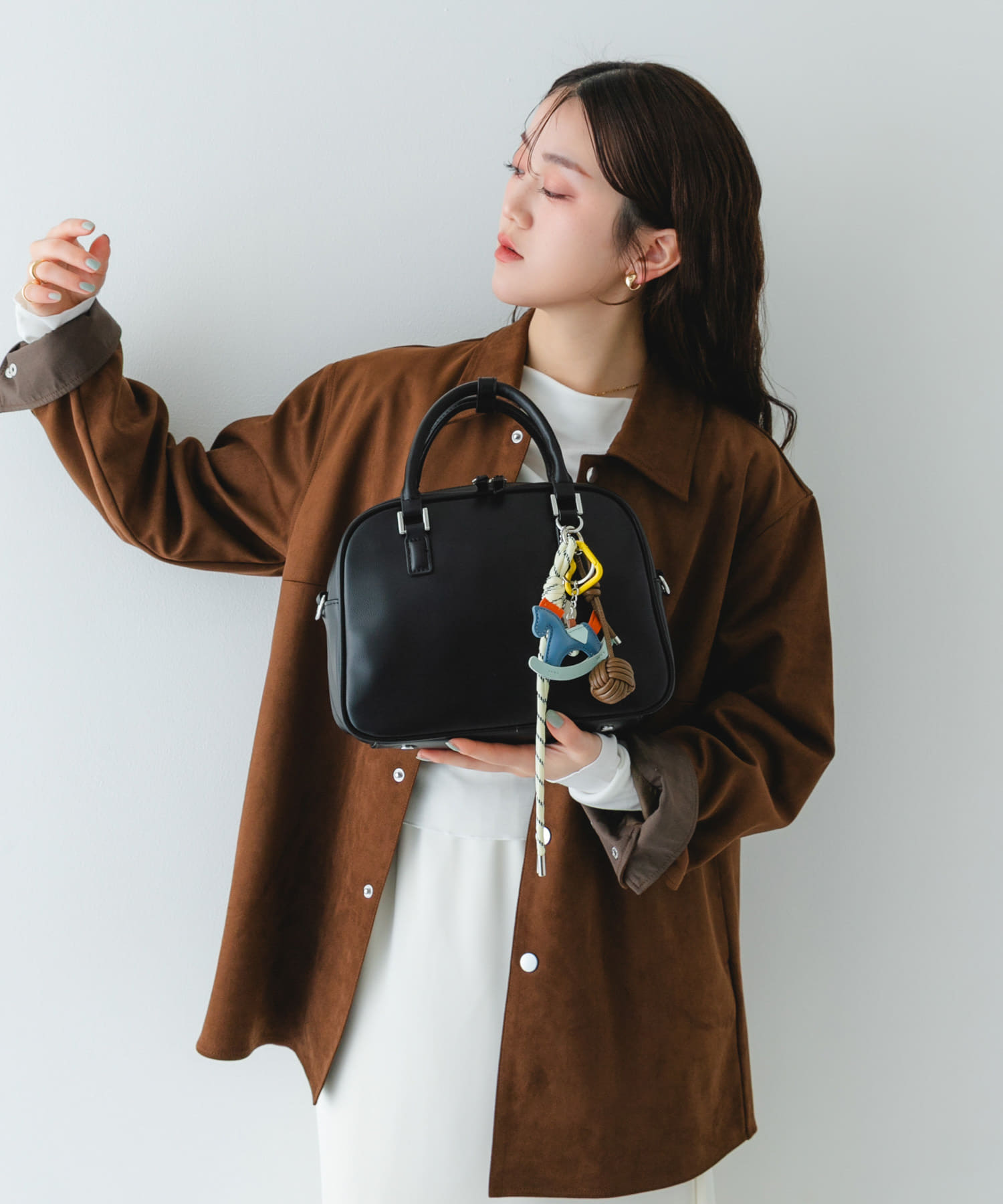 チャームセットボストンバッグ BLACK② one