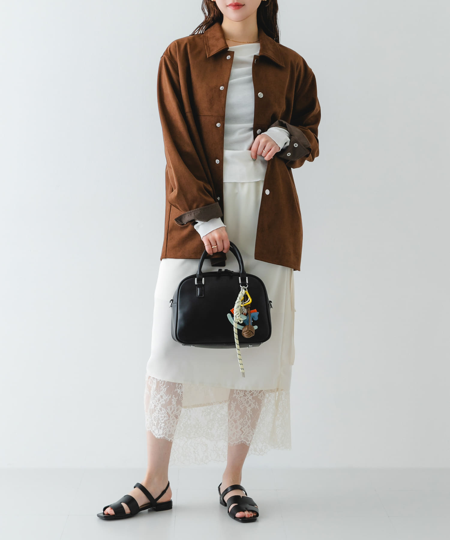 チャームセットボストンバッグ BLACK② one