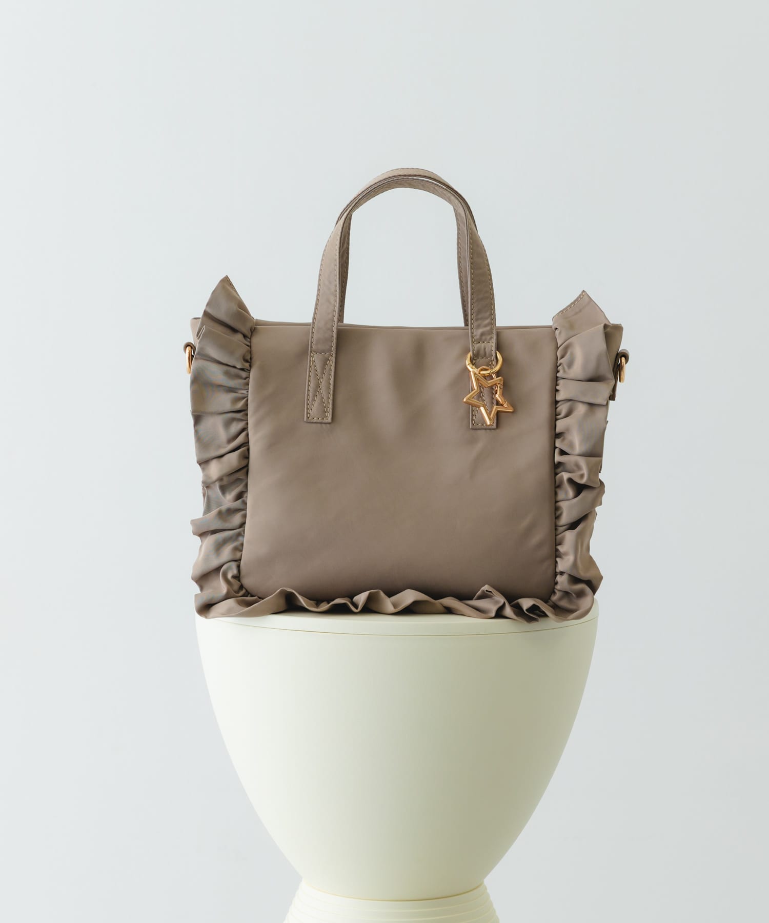 スターチャームフリルトートバッグ MOCHA one