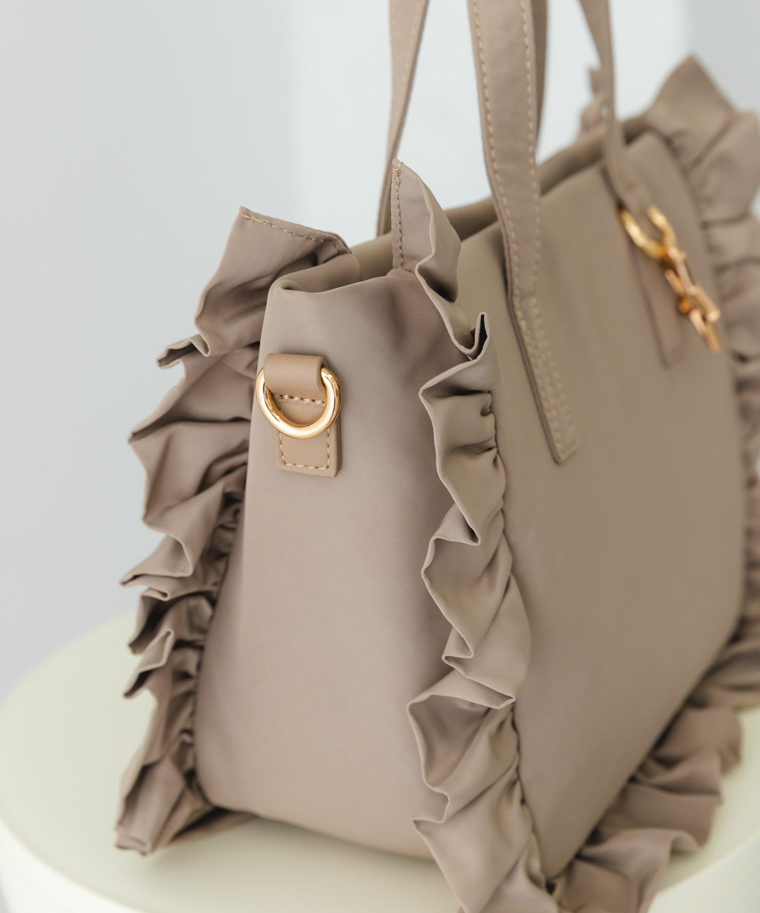 スターチャームフリルトートバッグ MOCHA one