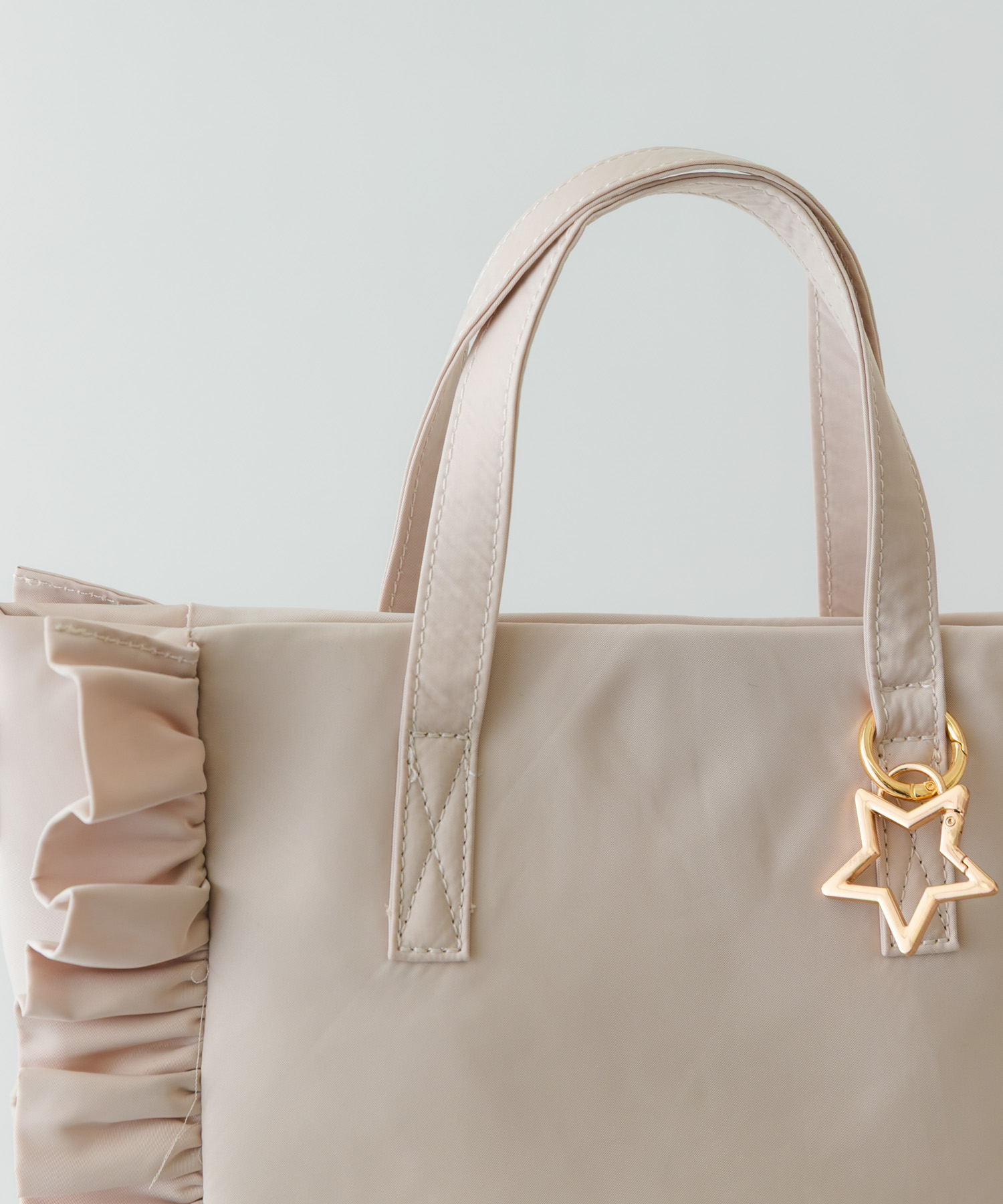 スターチャームフリルトートバッグ IVORY one