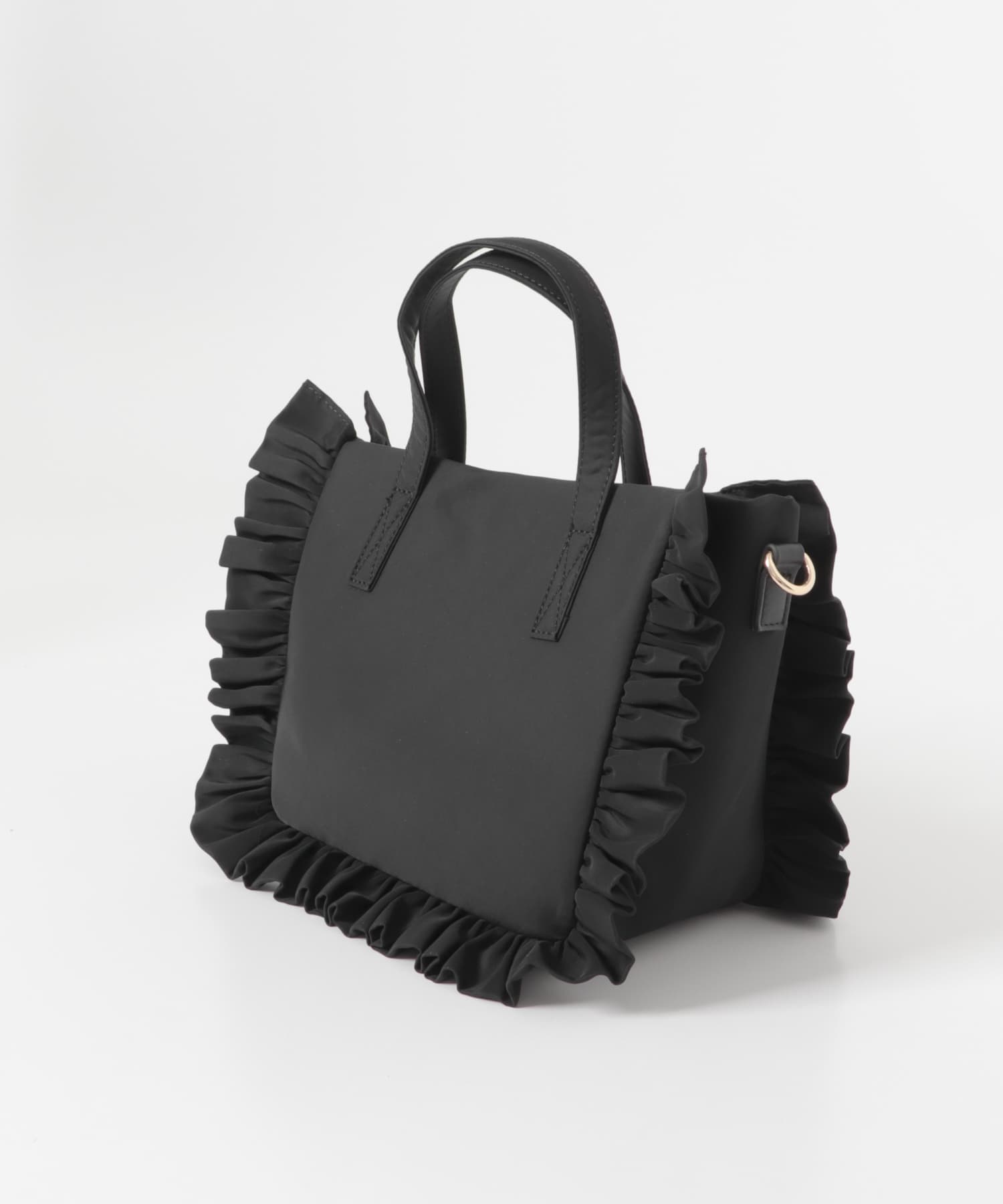 スターチャームフリルトートバッグ BLACK one