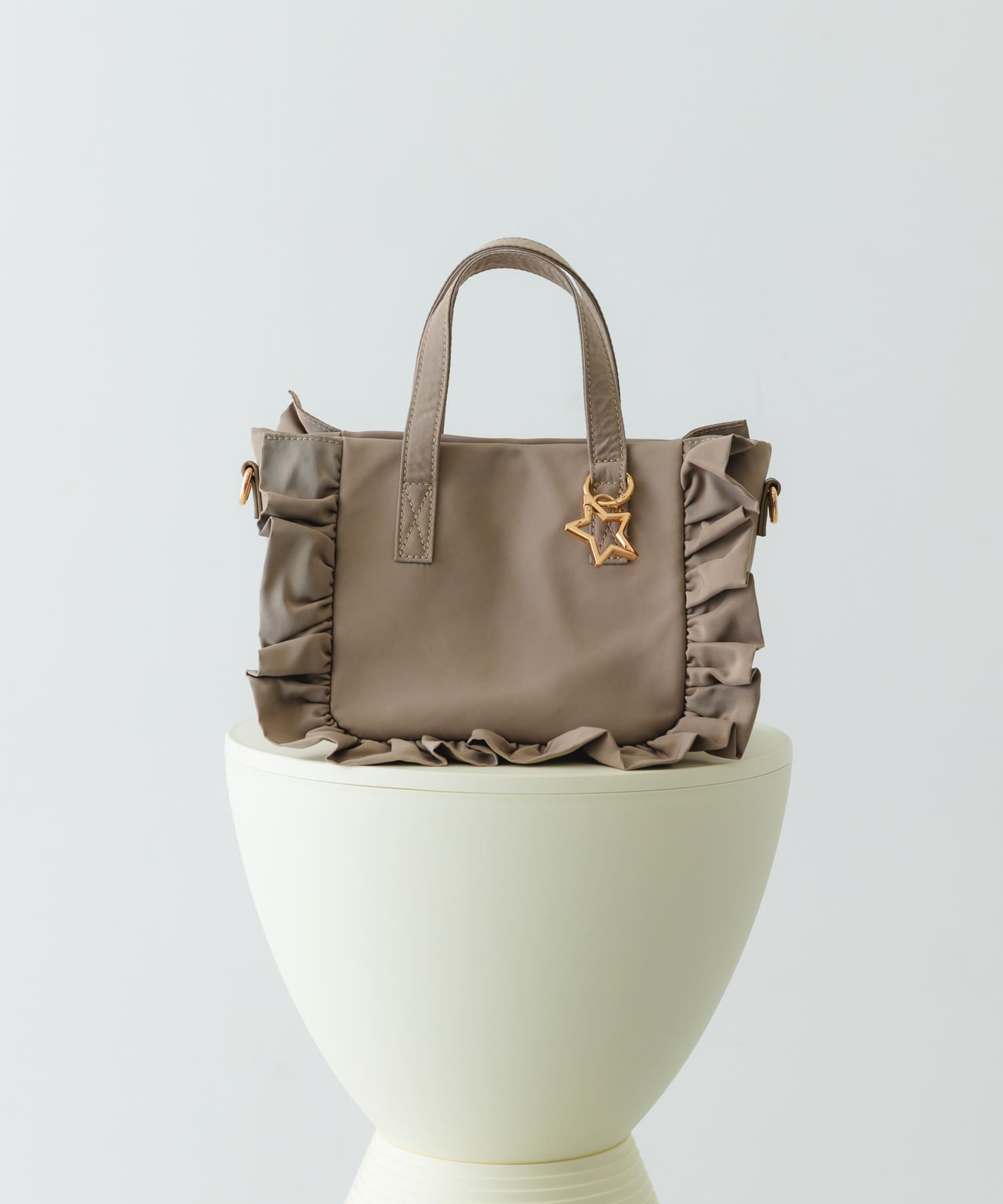 スターチャームフリルミニトートバッグ MOCHA one