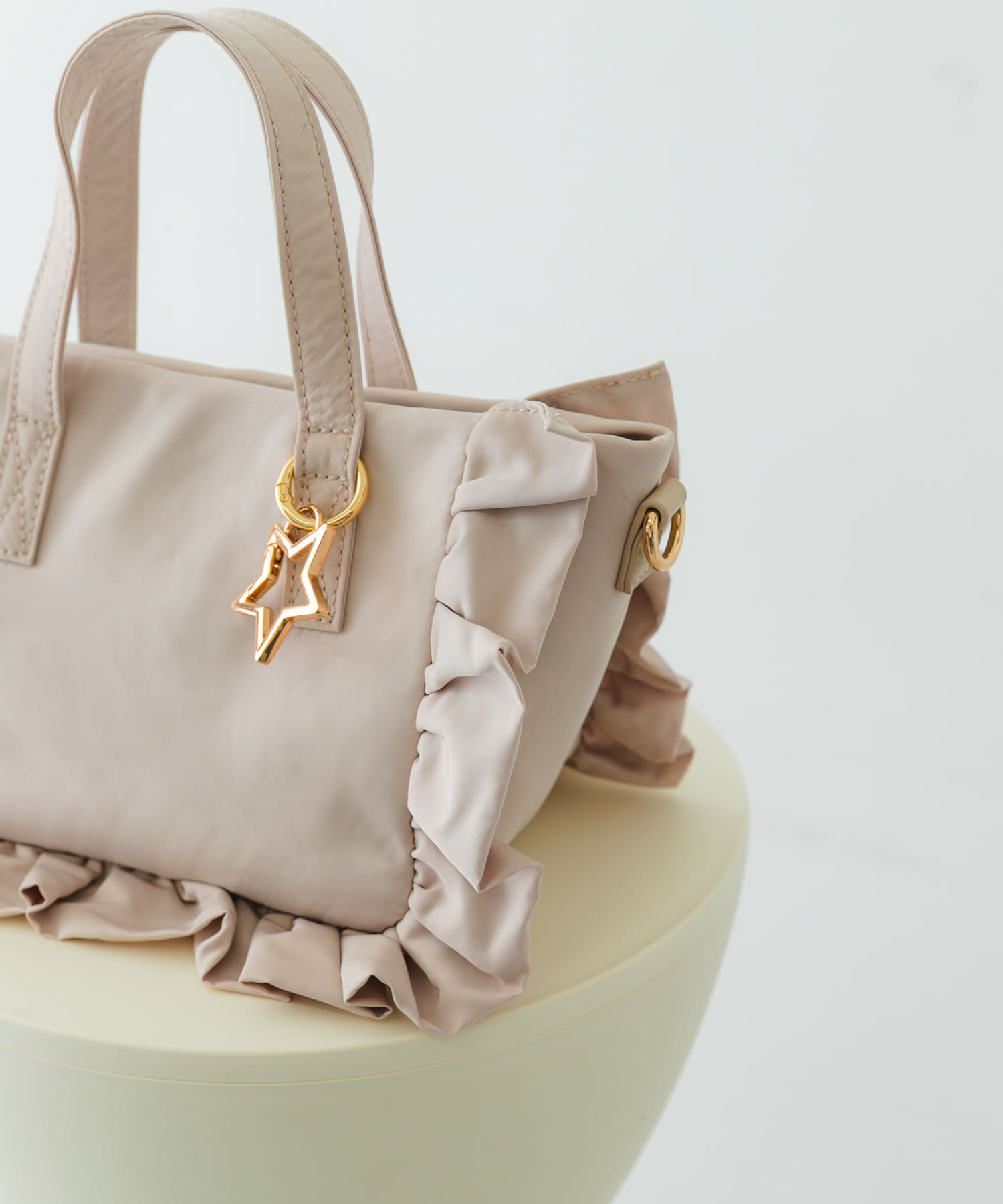 スターチャームフリルミニトートバッグ IVORY one