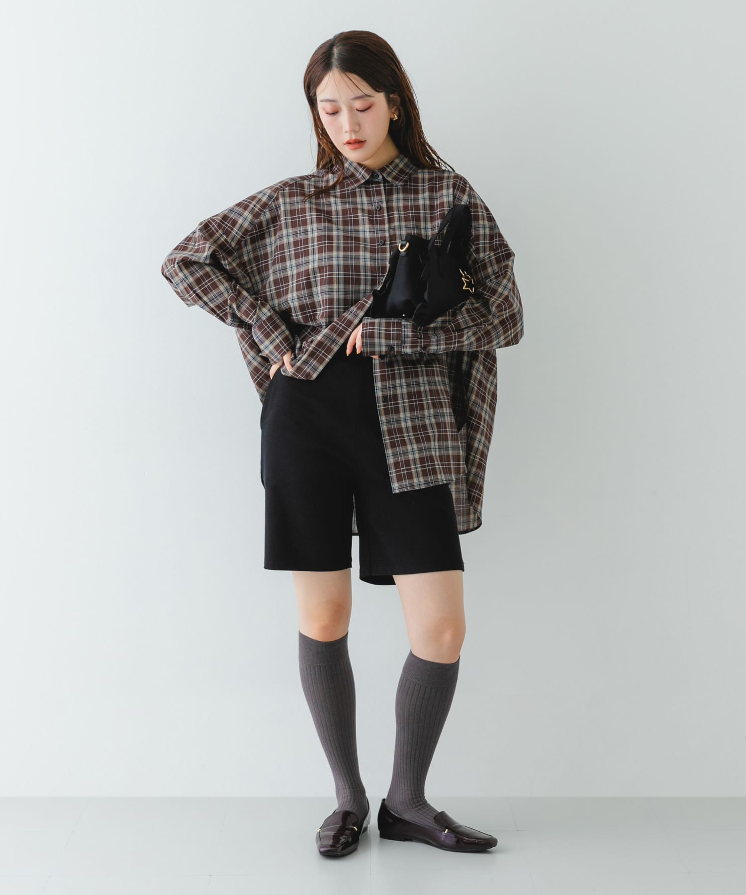 スターチャームフリルミニトートバッグ BLACK one