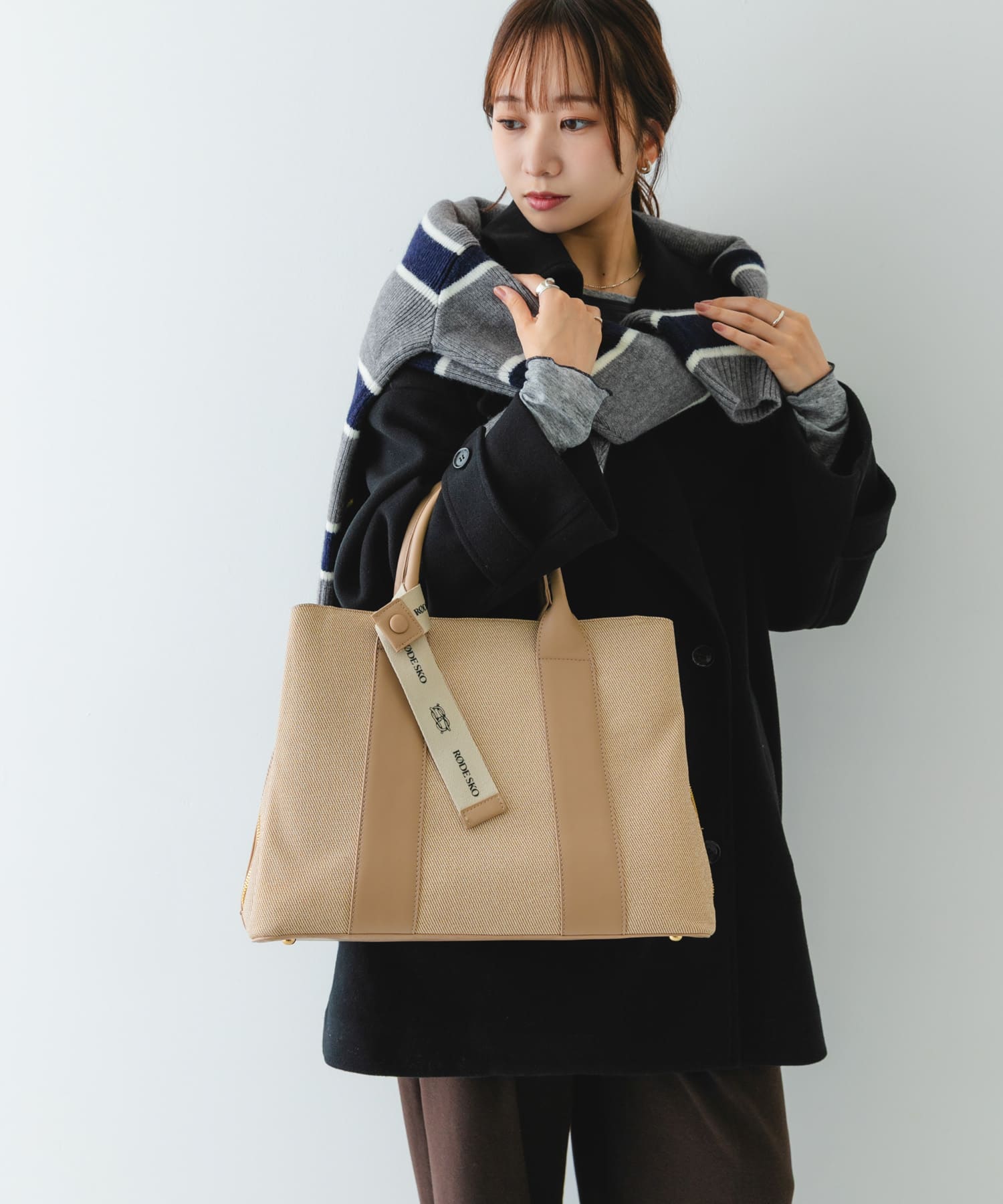 『Lサイズ』ロゴリボン付A4トートバッグ BEGxBEG one