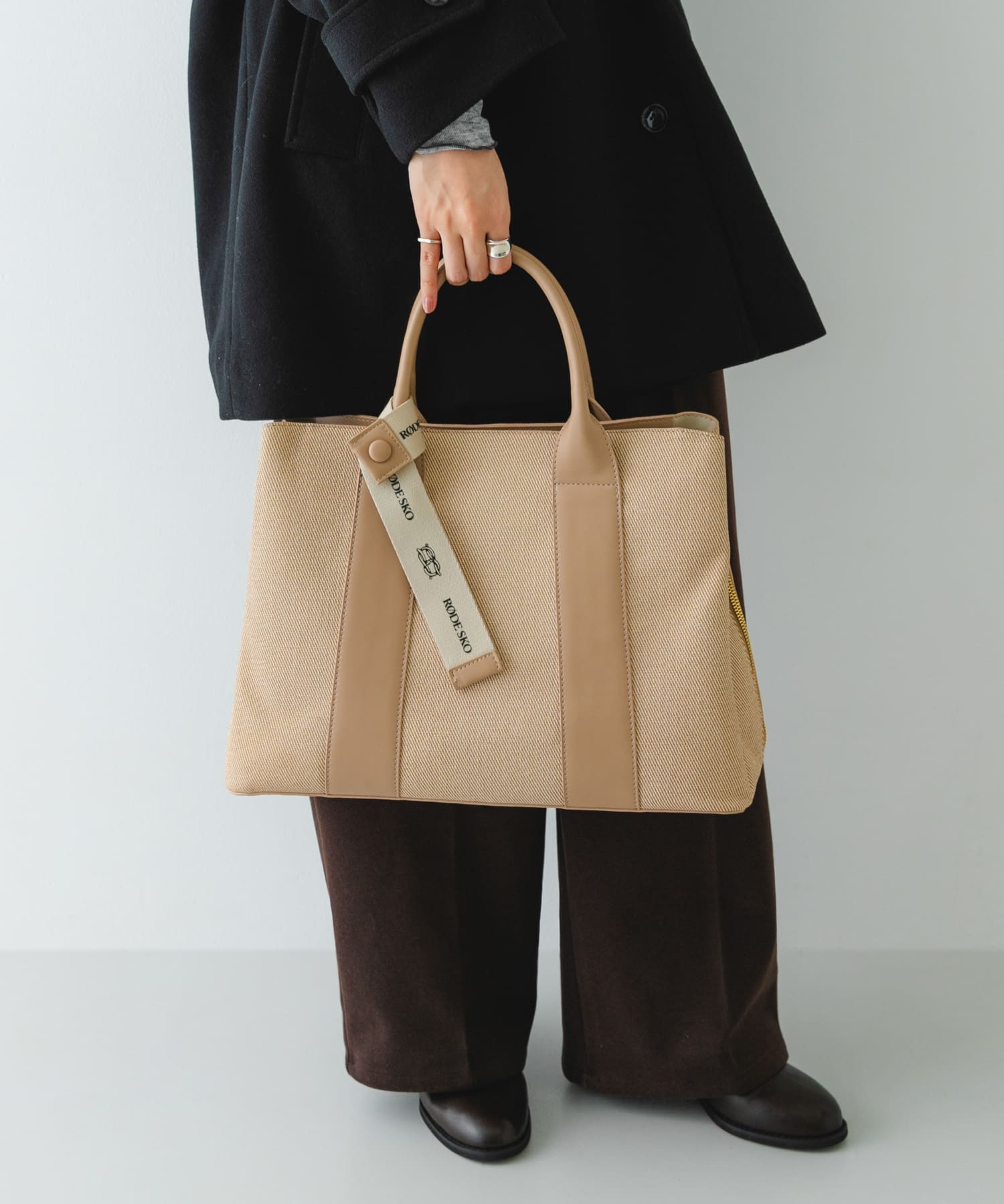 ロゴリボン付A4トートバッグ BEGxBEG one