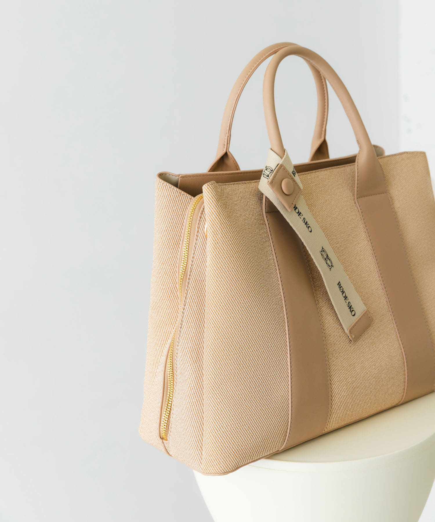 ロゴリボン付A4トートバッグ BEGxBEG one