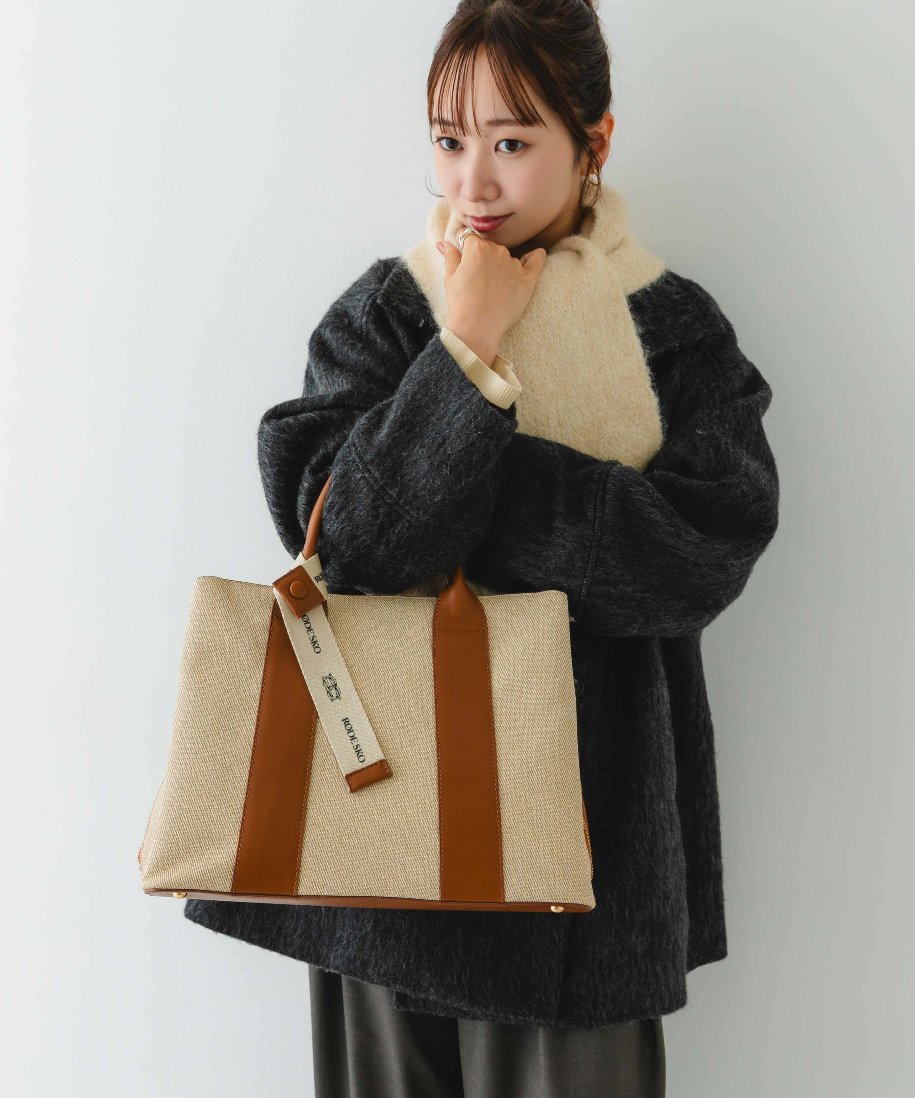 『Lサイズ』ロゴリボン付A4トートバッグ OFFxCML one