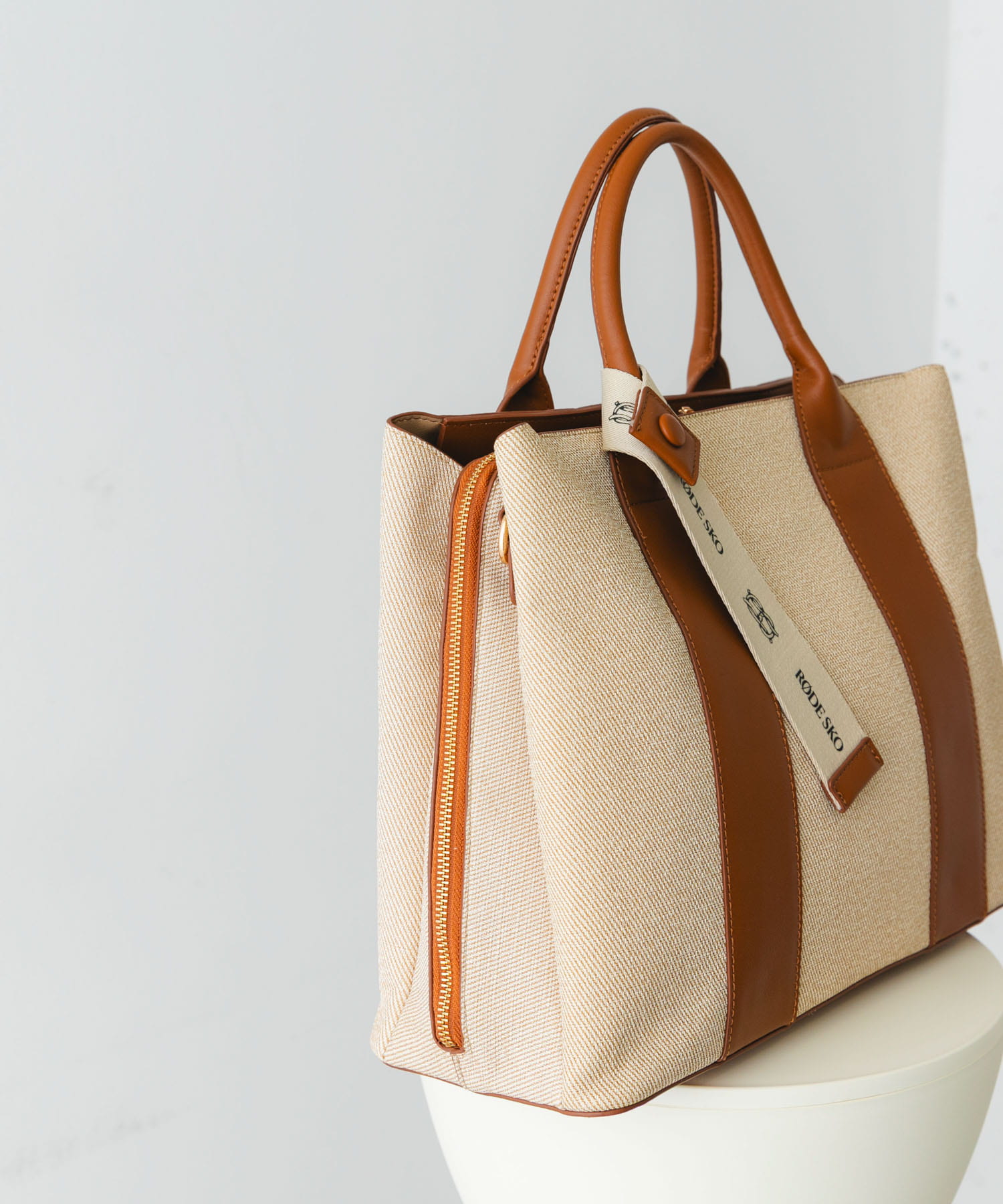 ロゴリボン付A4トートバッグ OFFxCML one