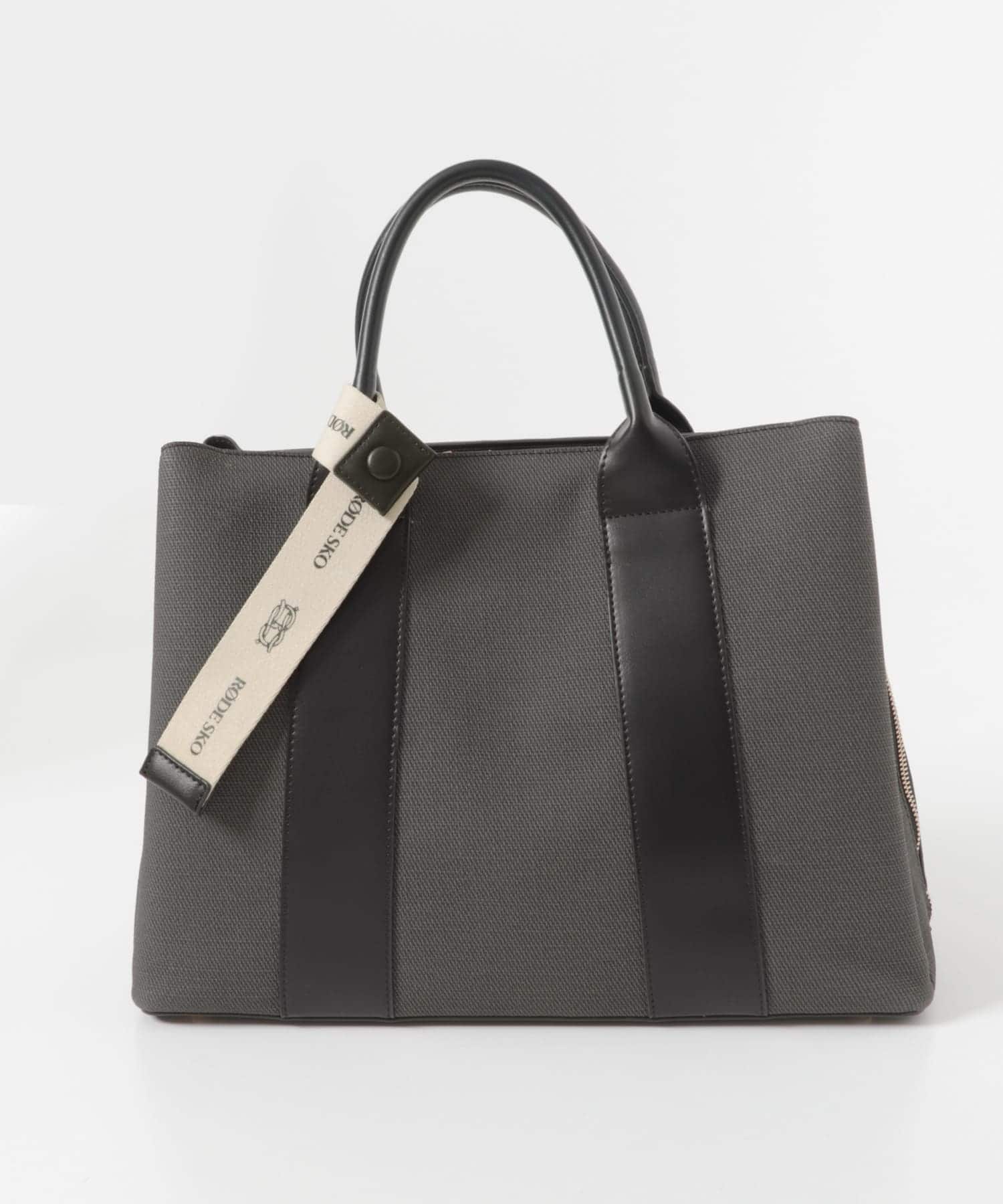 Lサイズ』ロゴリボン付A4トートバッグ(one BLKxBLK): バッグ｜URBAN