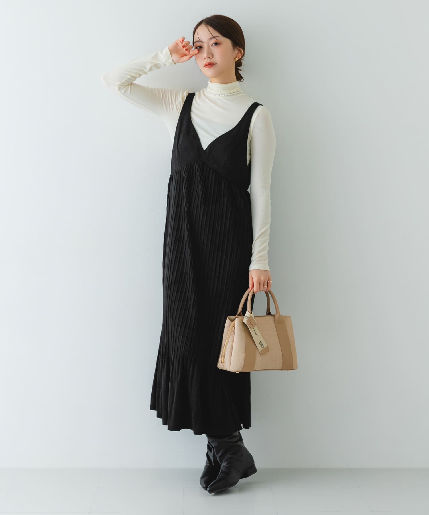 ロゴリボン付2WAYハンドバッグ BEGxBEG one