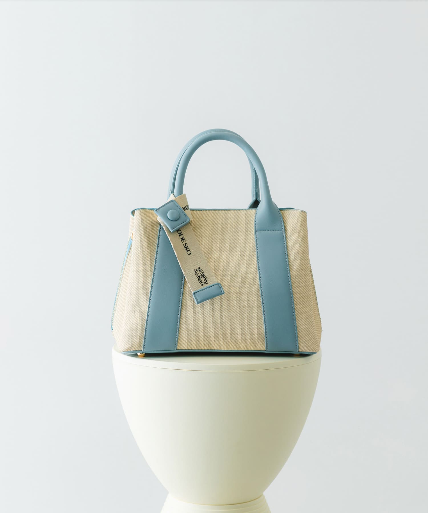 『Mサイズ』ロゴリボン付2WAYハンドバッグ OFFxSAX one