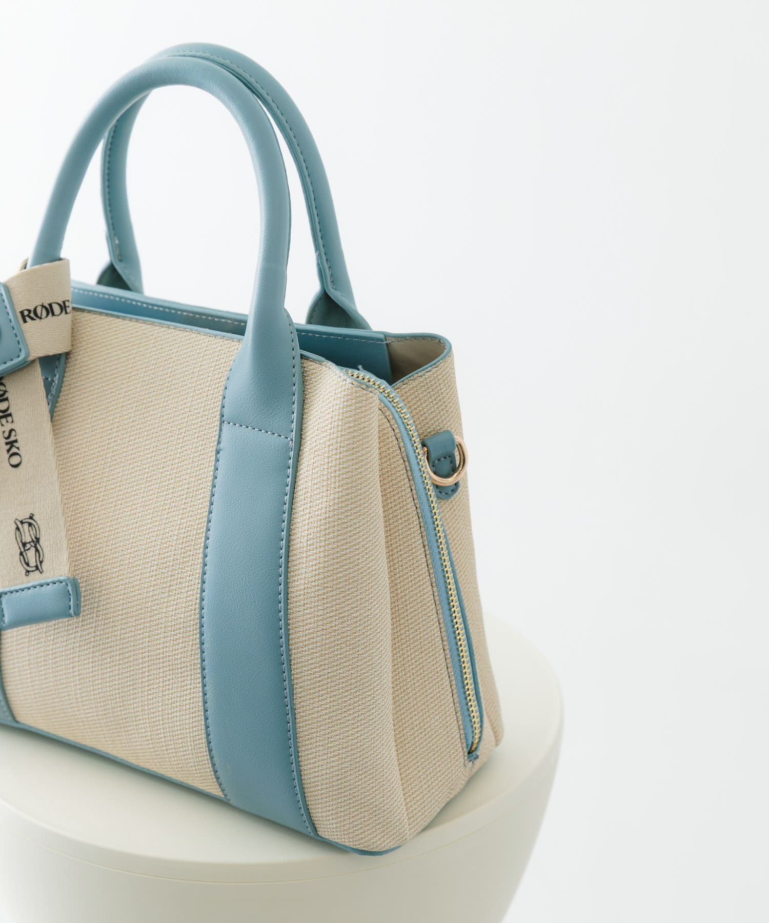 『Mサイズ』ロゴリボン付2WAYハンドバッグ OFFxSAX one