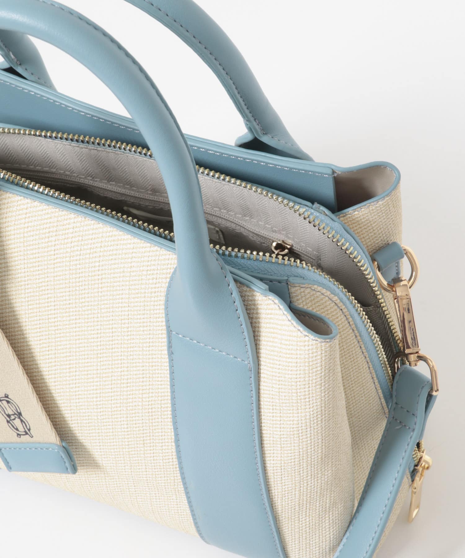 『Mサイズ』ロゴリボン付2WAYハンドバッグ OFFxSAX one