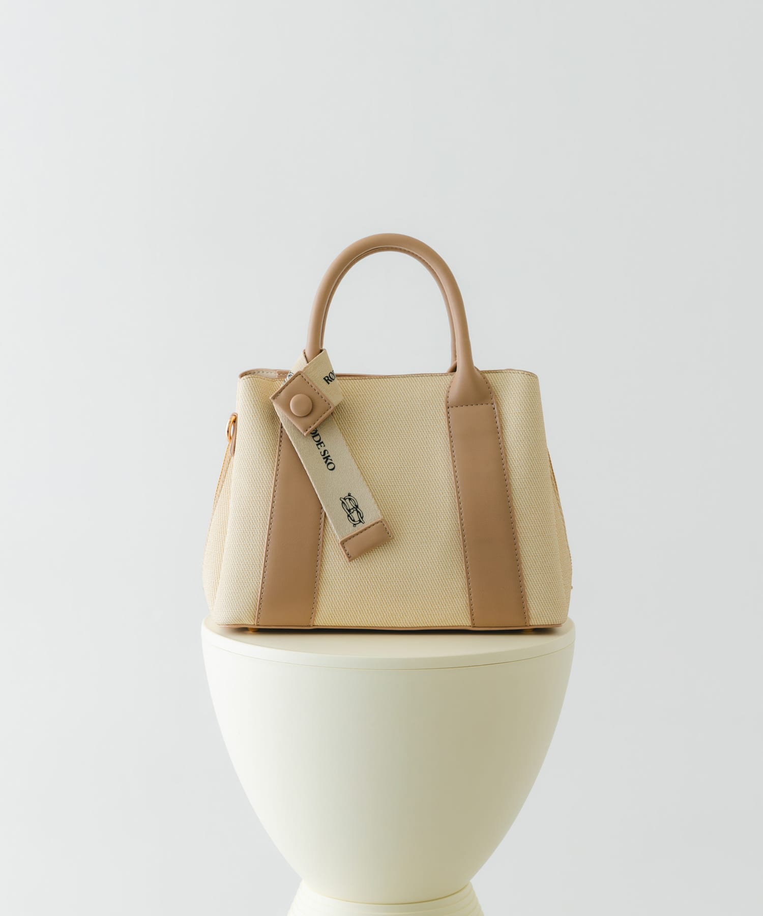 『Mサイズ』ロゴリボン付2WAYハンドバッグ