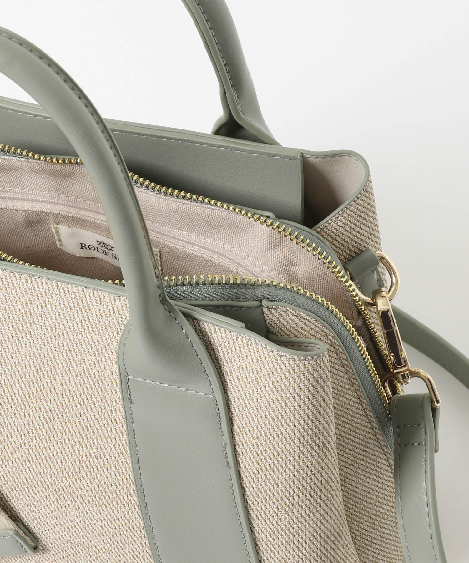 ロゴリボン付2WAYハンドバッグ OFFxMINT one