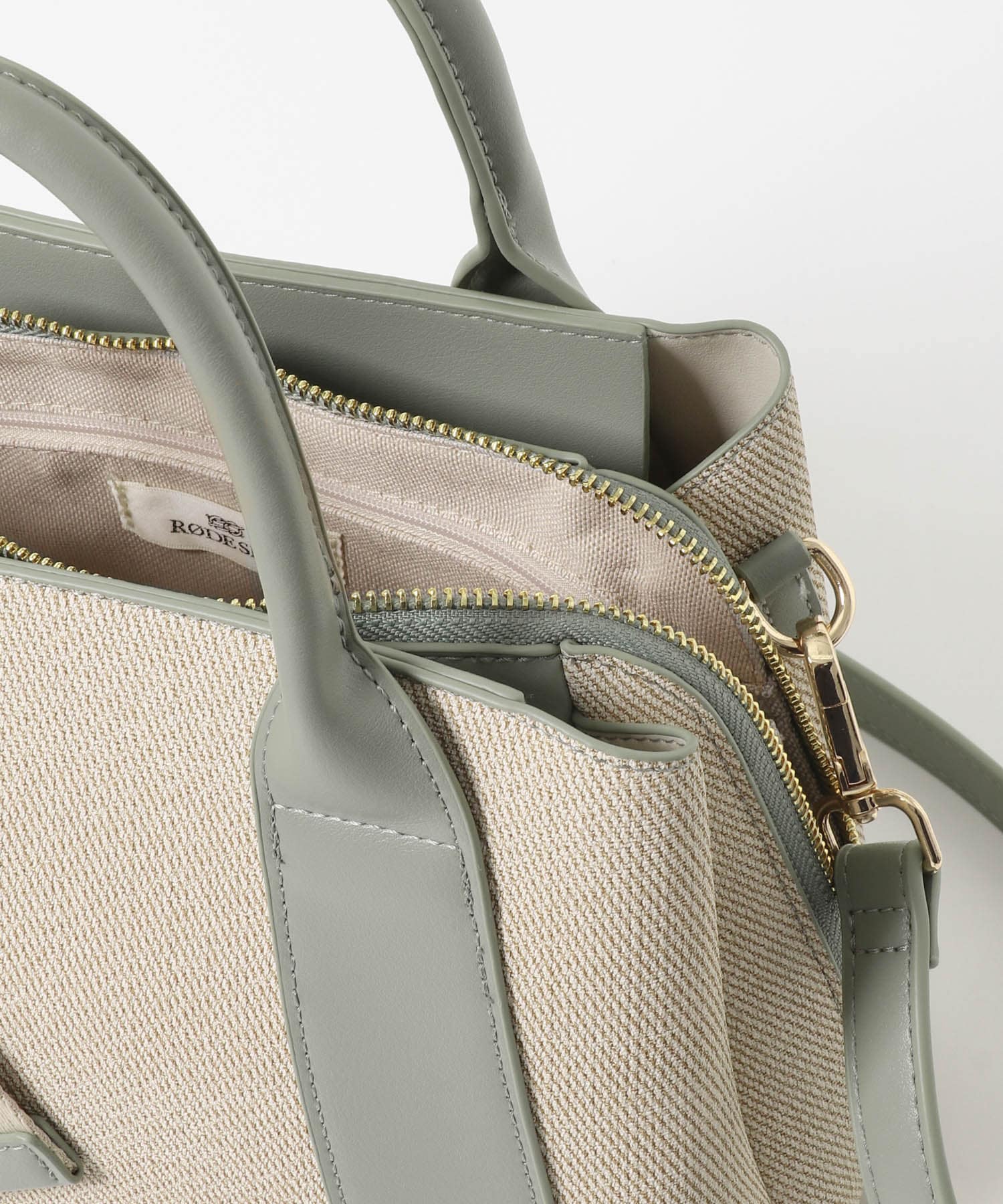 『Mサイズ』ロゴリボン付2WAYハンドバッグ OFFxMINT one