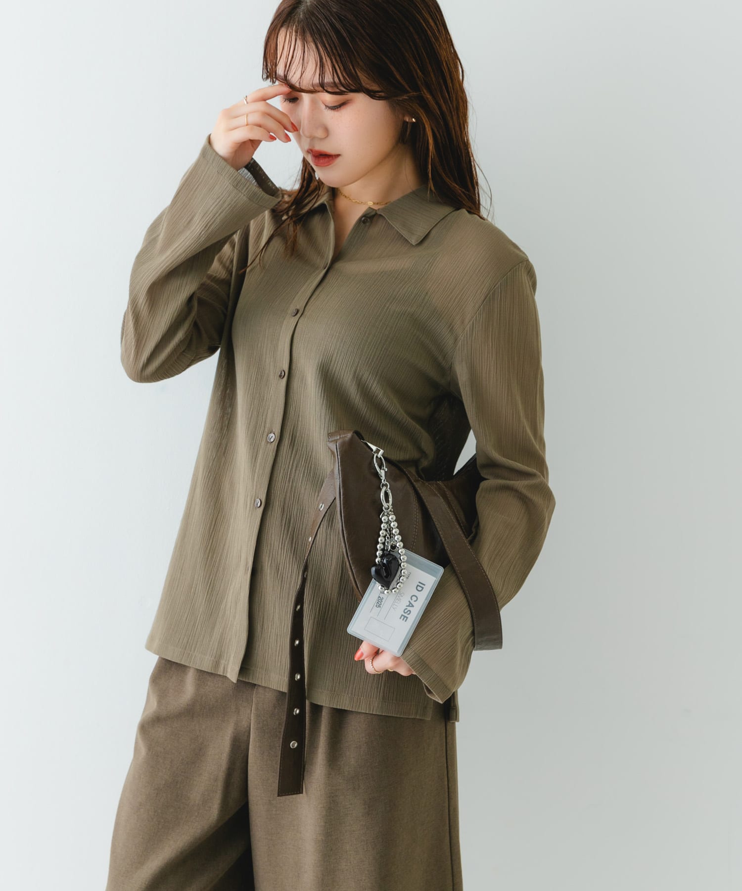 『WEB限定』クロワッサンショルダーバッグ BROWN one