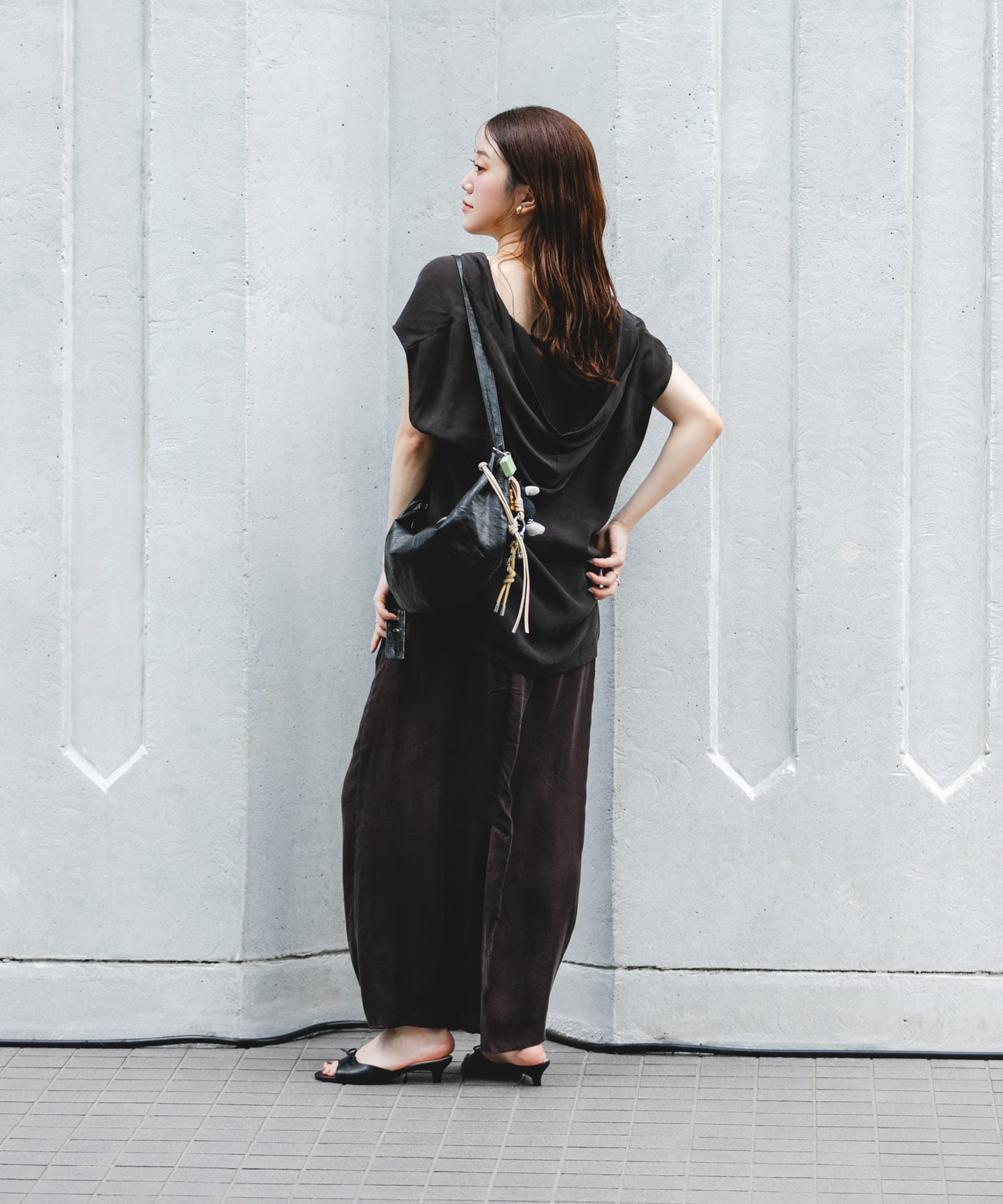 『WEB限定』クロワッサンショルダーバッグ BLACK one