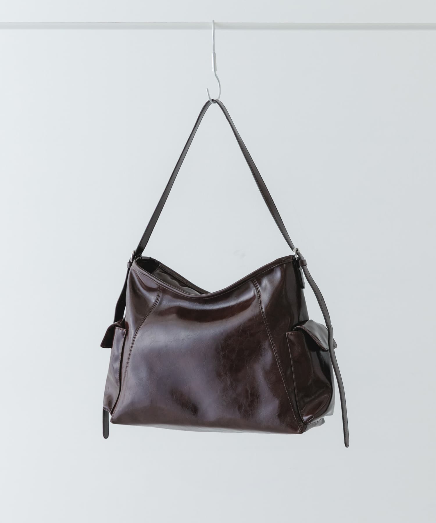 『WEB限定』ポケットワンショルダーバッグ BROWN one