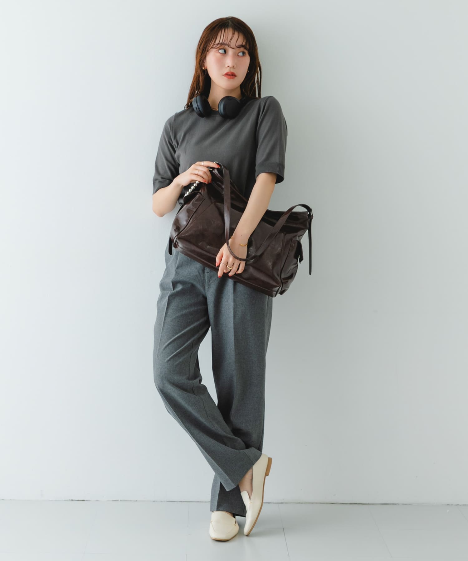 『WEB限定』ポケットワンショルダーバッグ BROWN one