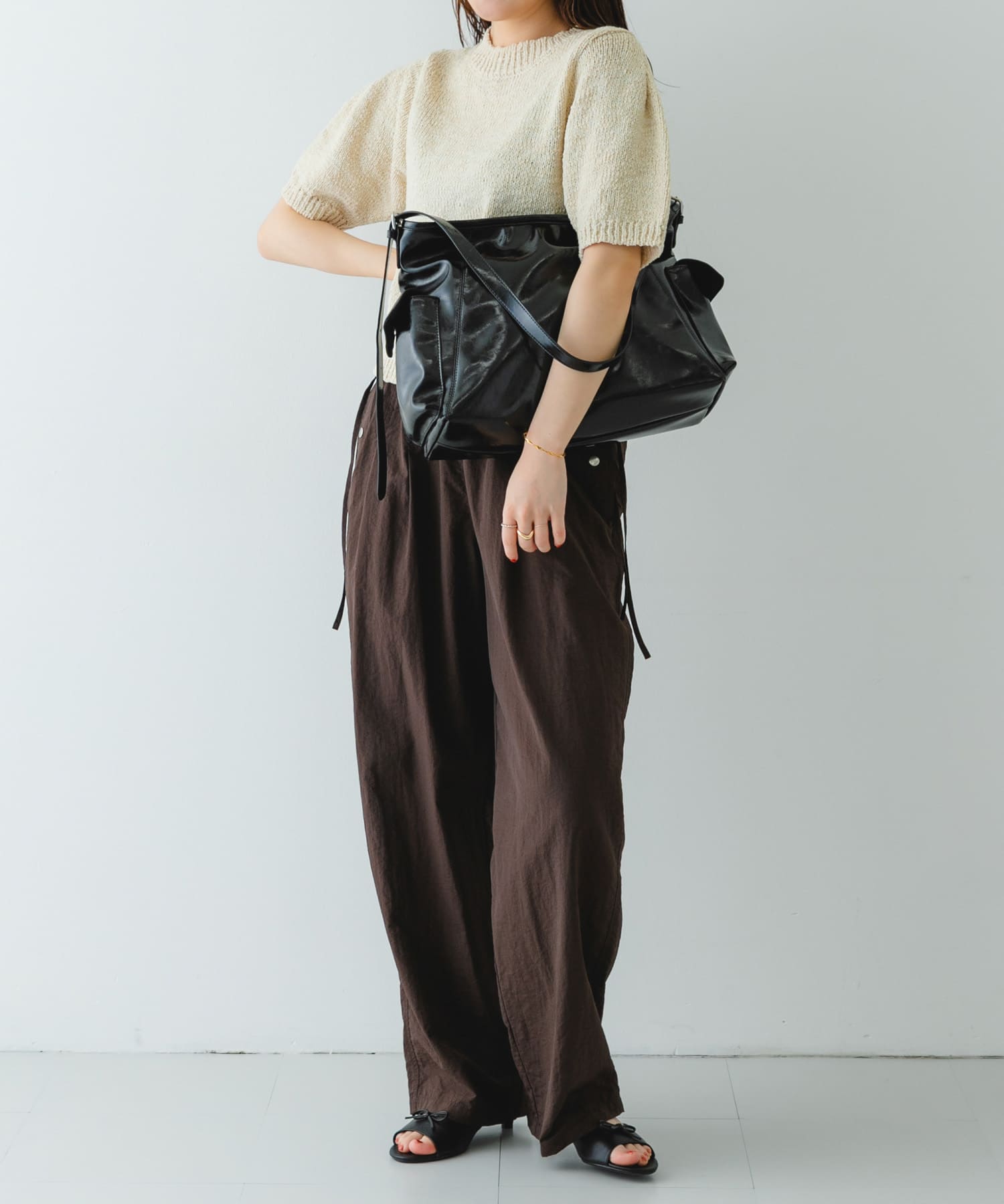 『WEB限定』ポケットワンショルダーバッグ BLACK one
