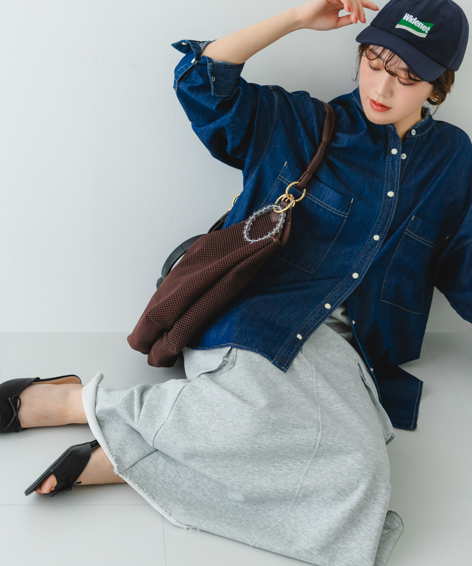 メッシュトートバッグ BROWN one