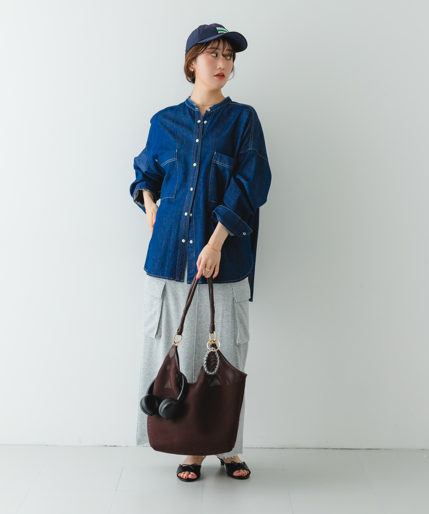 メッシュトートバッグ BROWN one