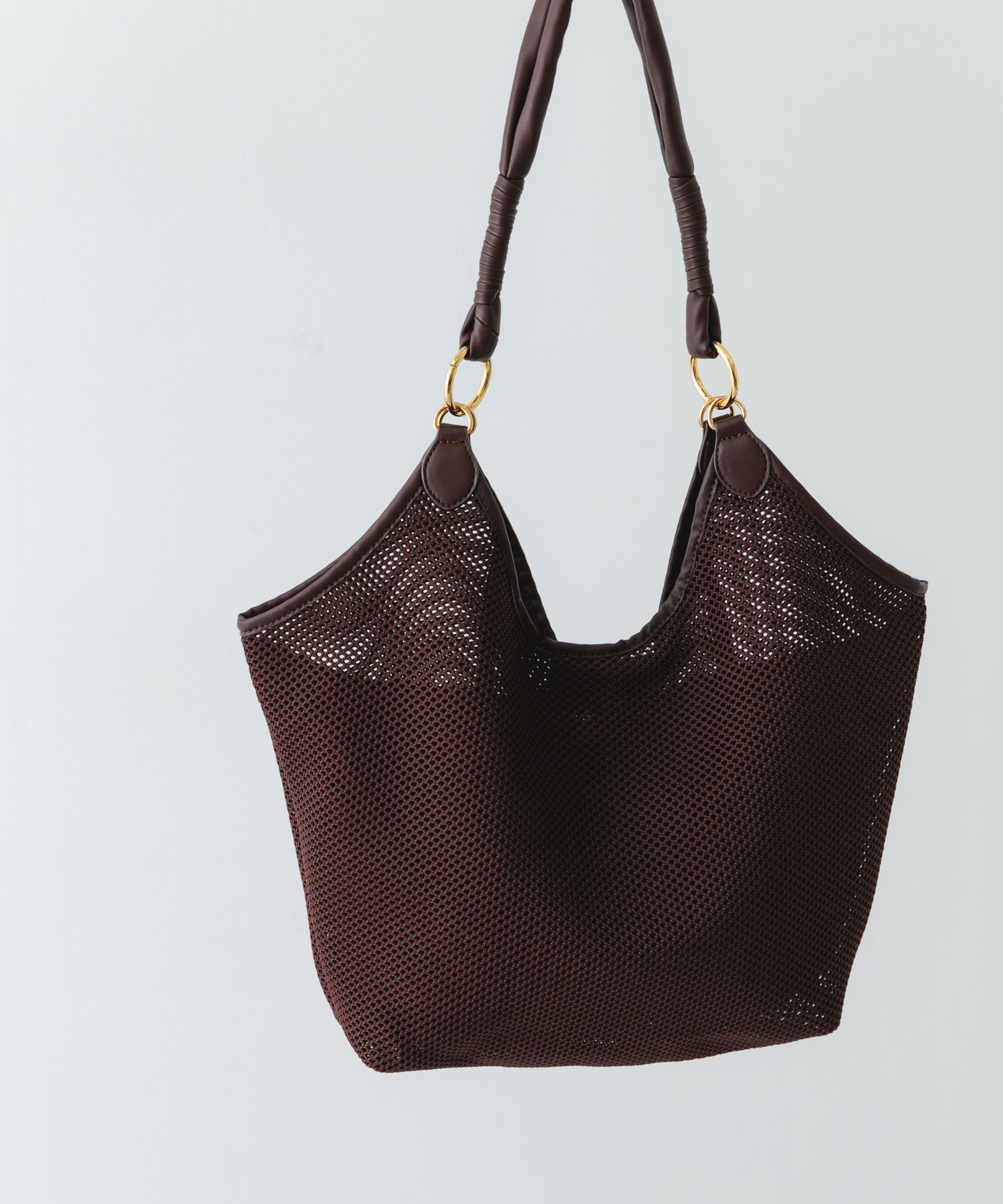 メッシュトートバッグ BROWN one