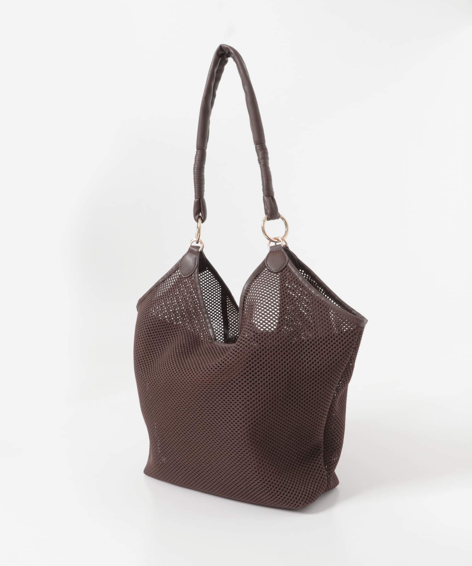 メッシュトートバッグ BROWN one