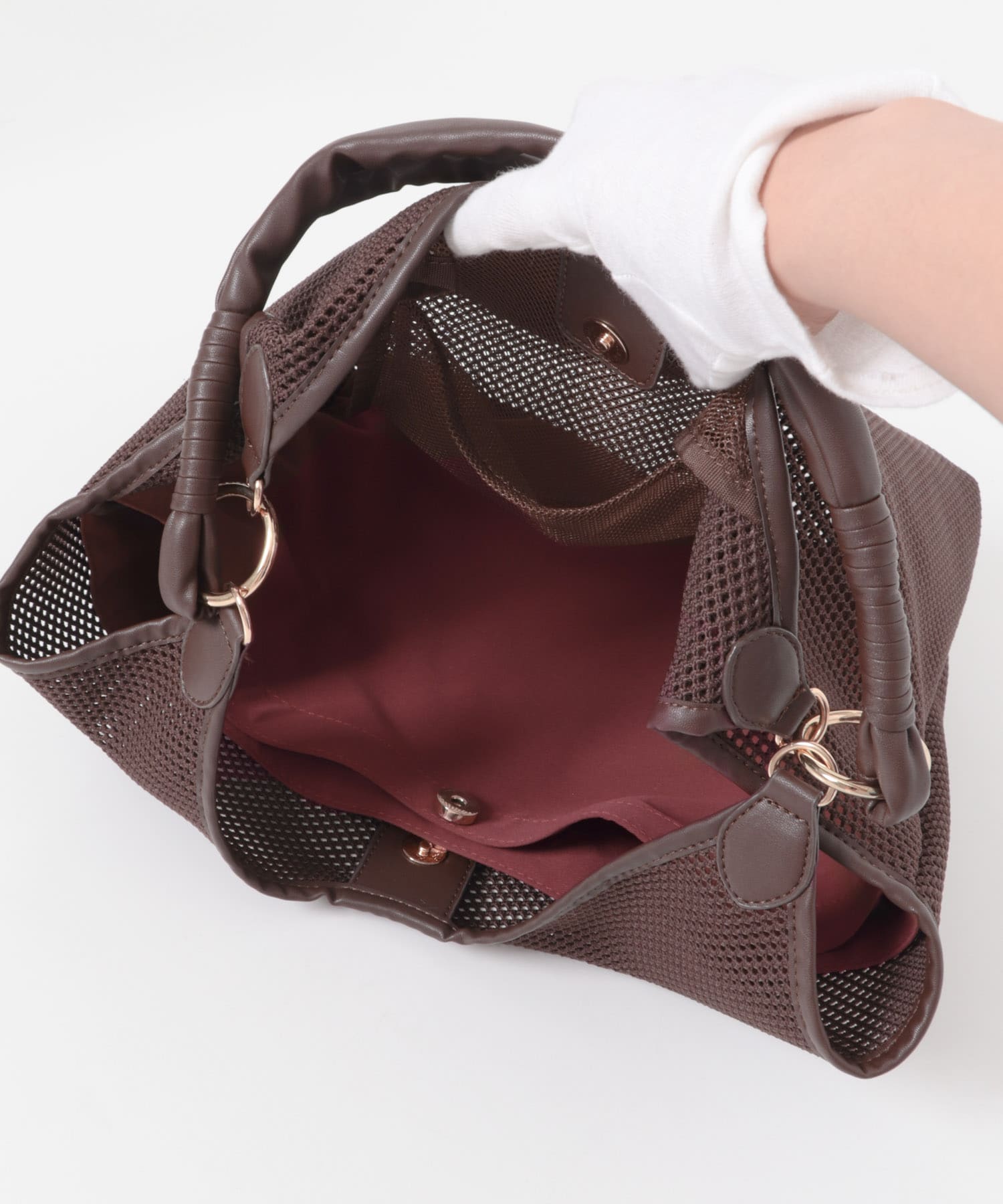 メッシュトートバッグ BROWN one