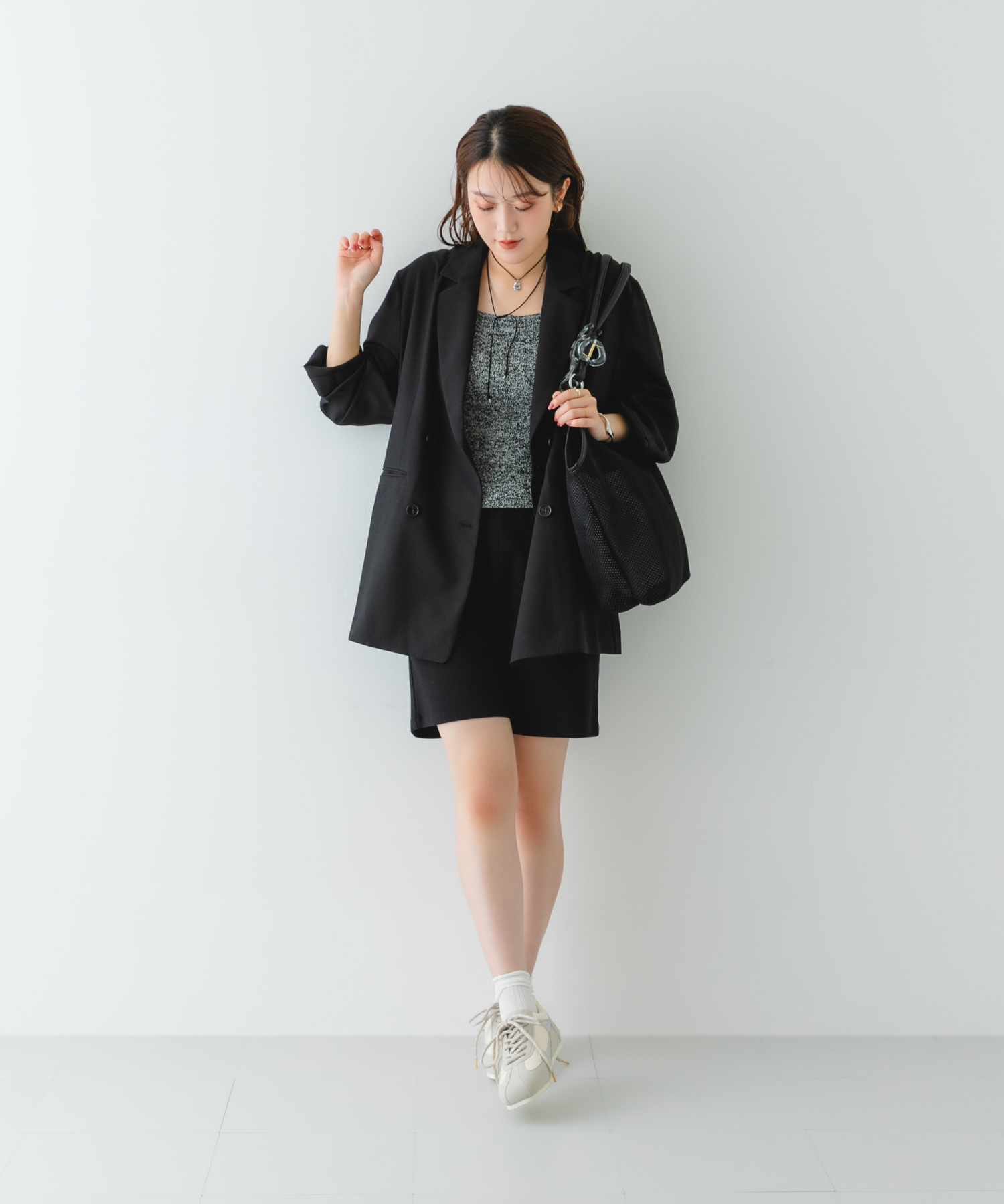 メッシュトートバッグ BLACK one