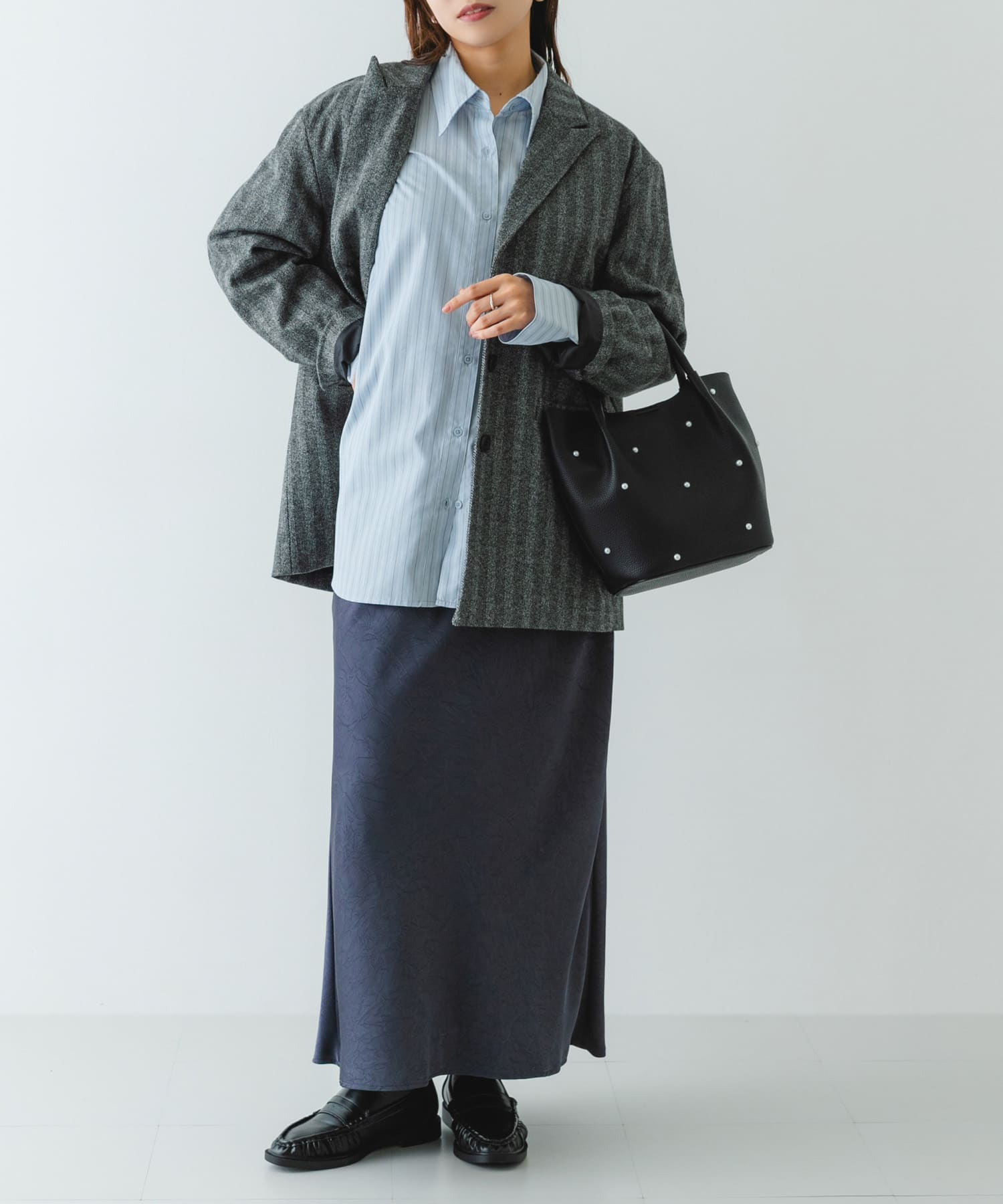 インバッグ付パールバッグ BLACK one