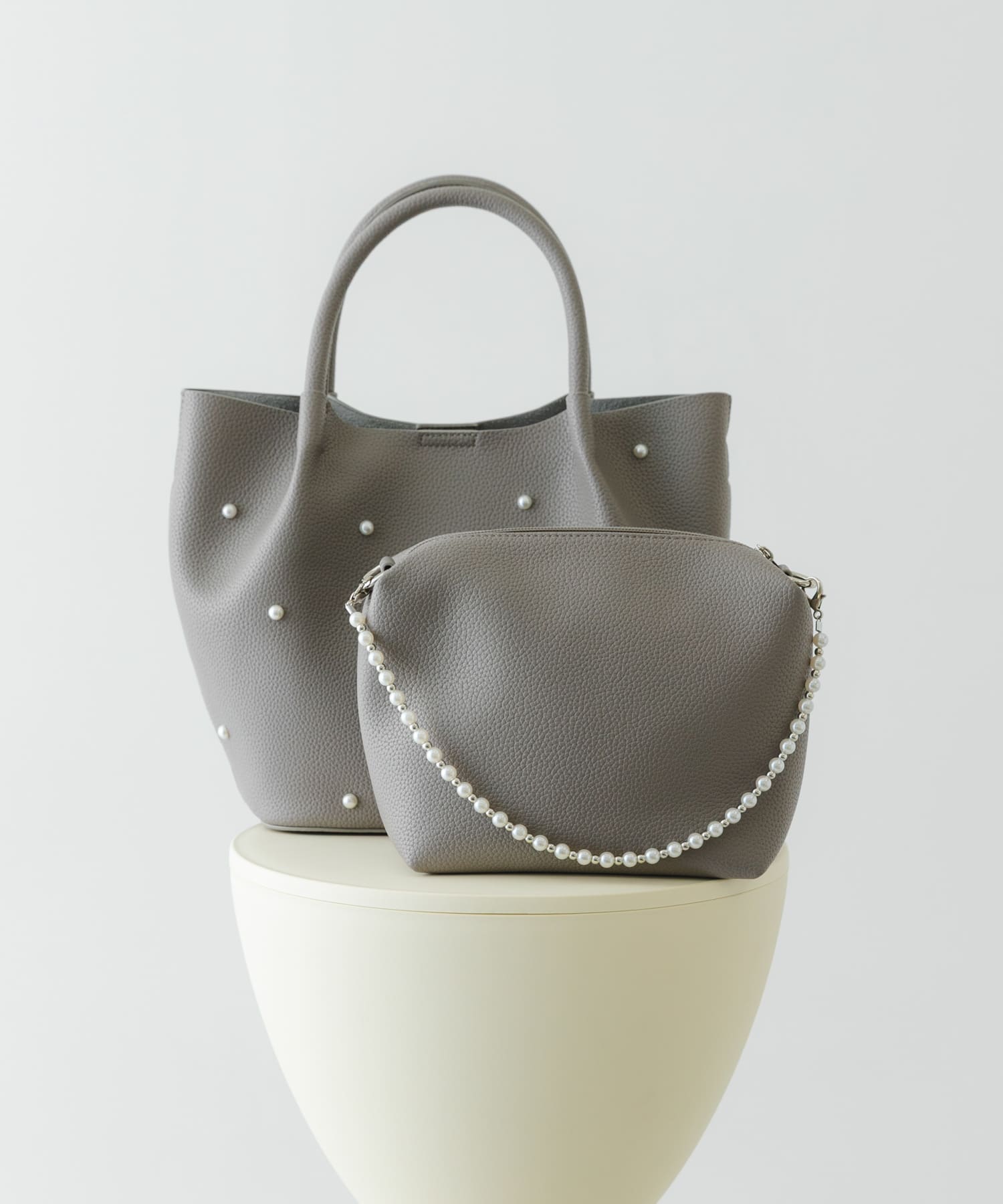 インバッグ付パールバッグ GRAY one