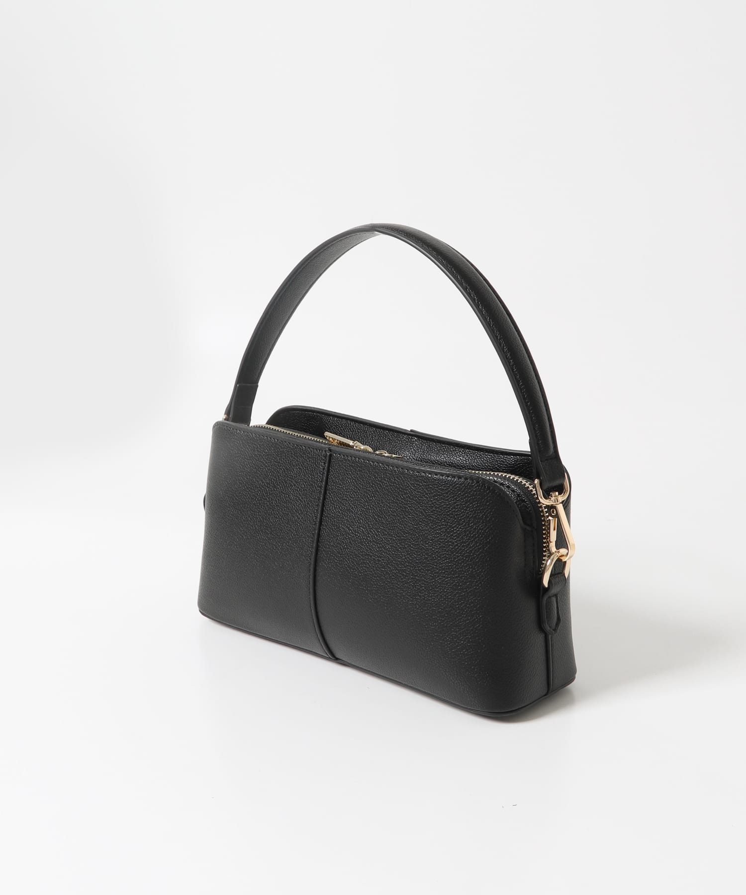 センターステッチショルダーバッグ BLACK one