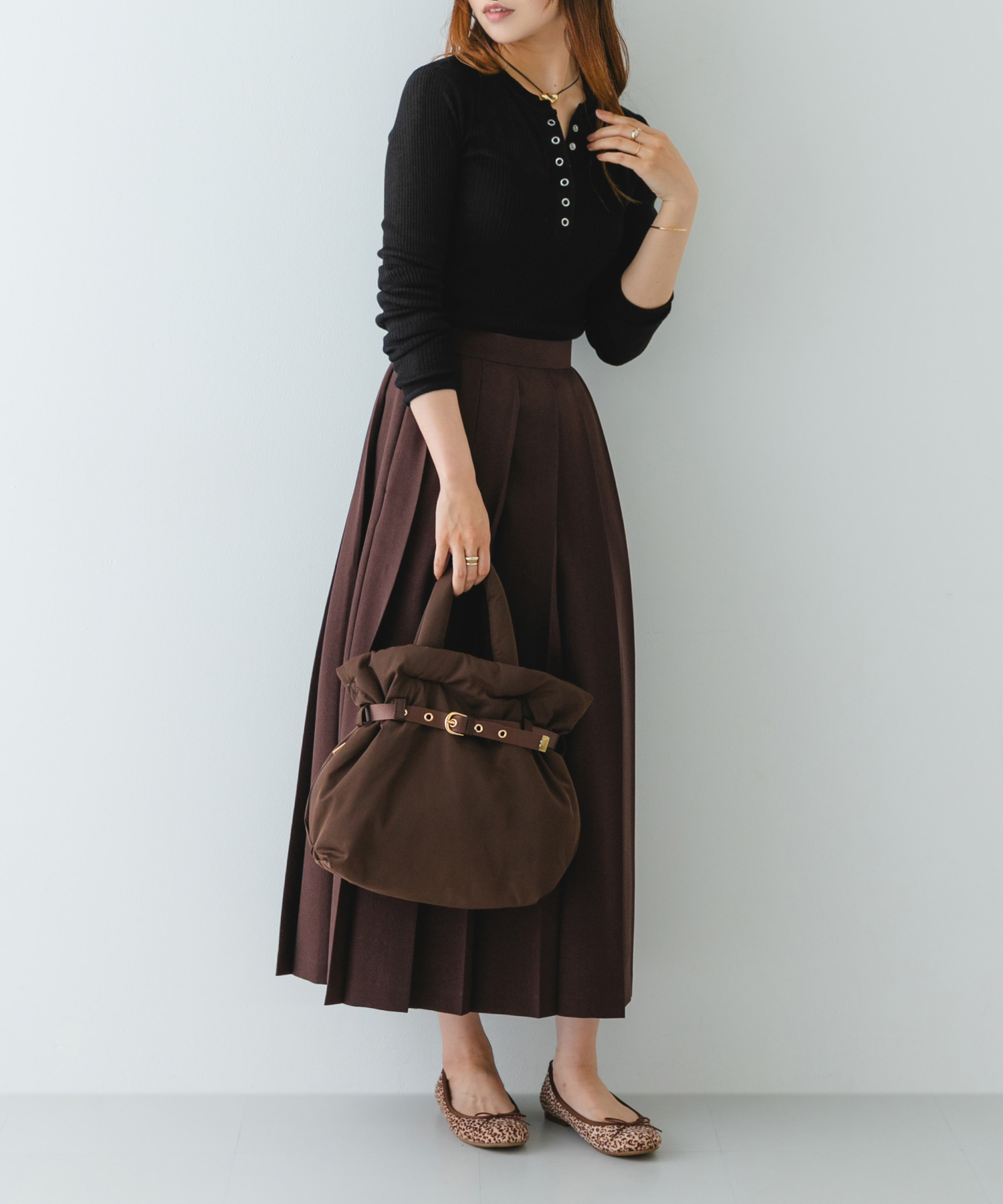 パテッドベルトバッグ BROWN one