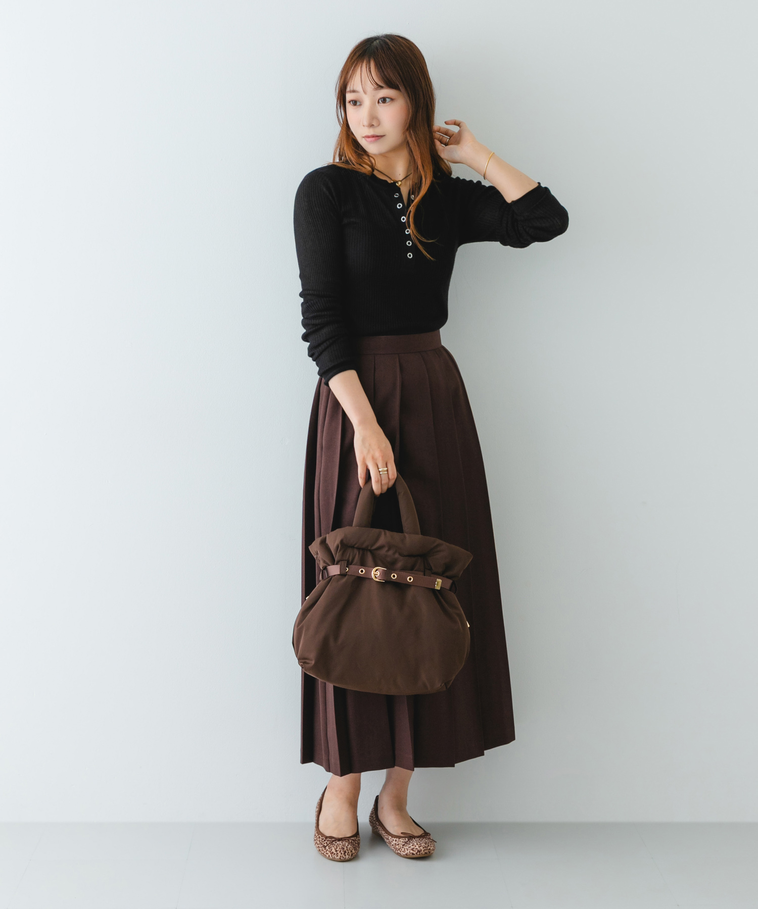 パテッドベルトバッグ BROWN one